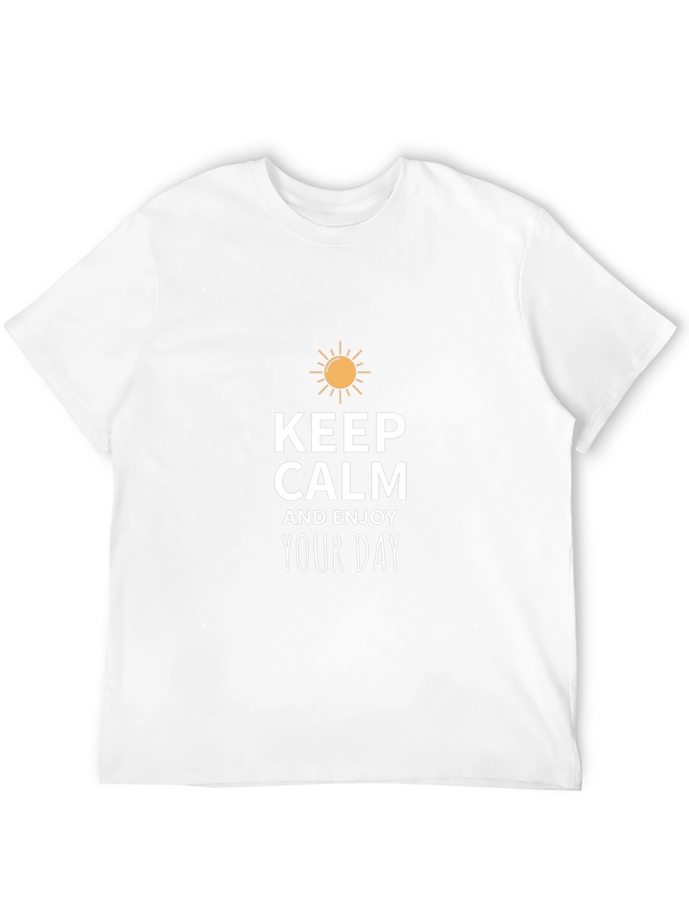 Keep Calm and Enjoy Your Day Black T-Shirt