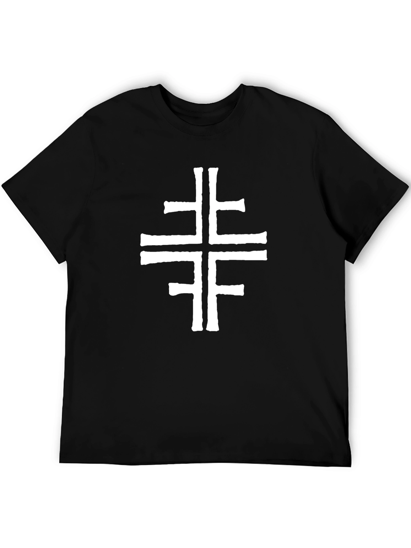 Abstract Cross Graphic Tee - Stylish & Unique Design