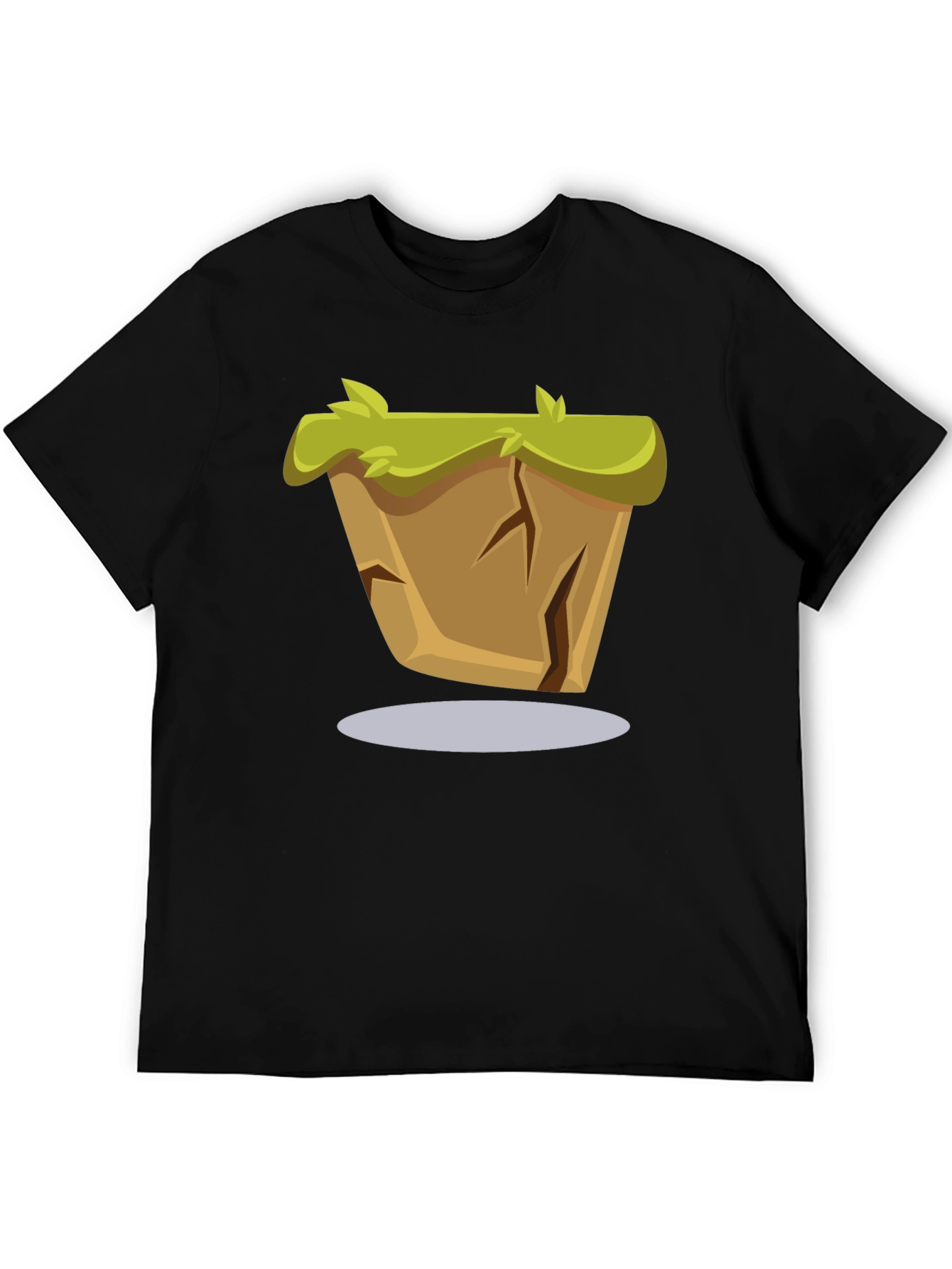Cartoon Earth Block Graphic Tee - Stylish Unique Design