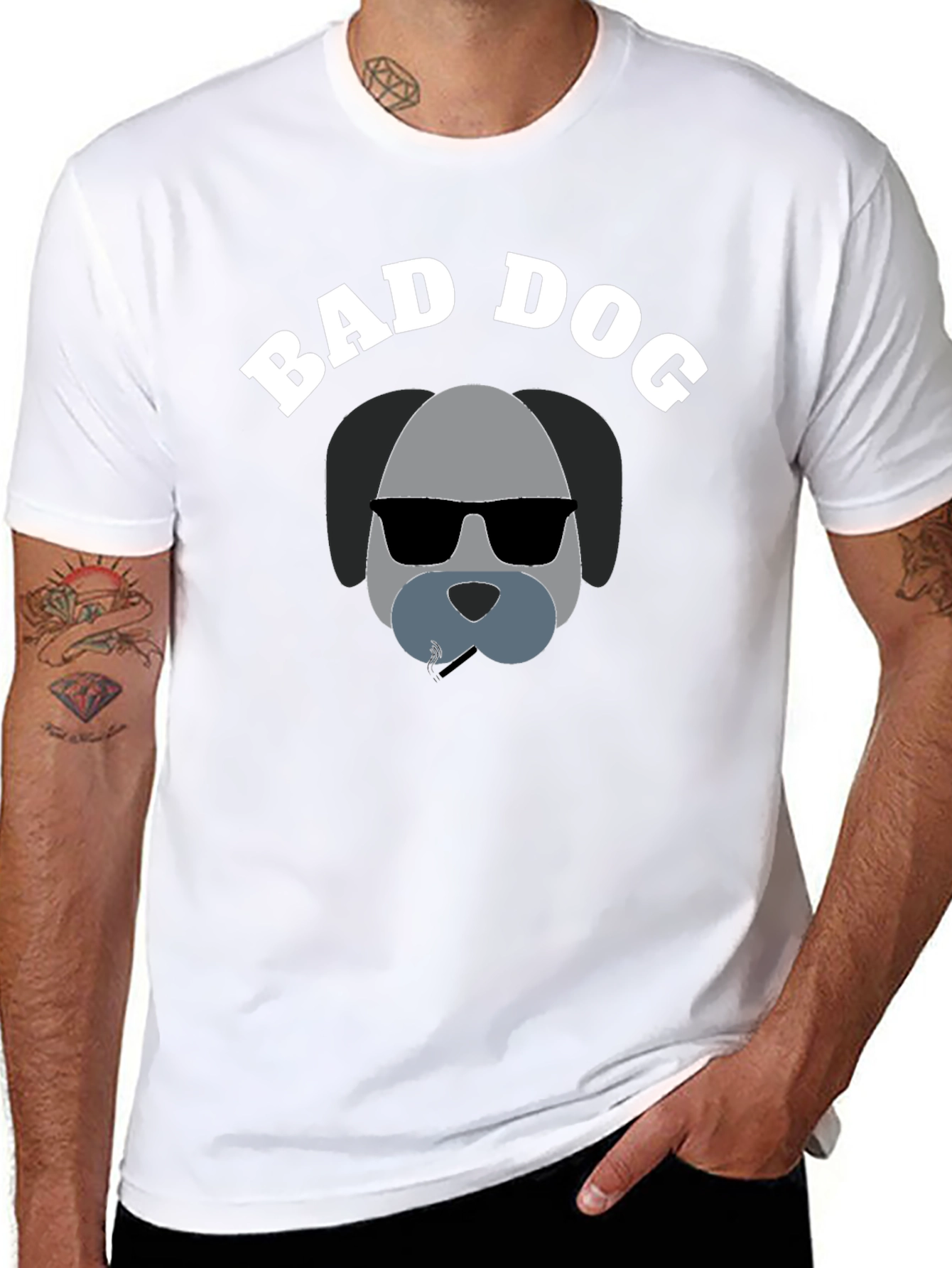 Bad Dog Graphic T-Shirt - Cool Canine Tee