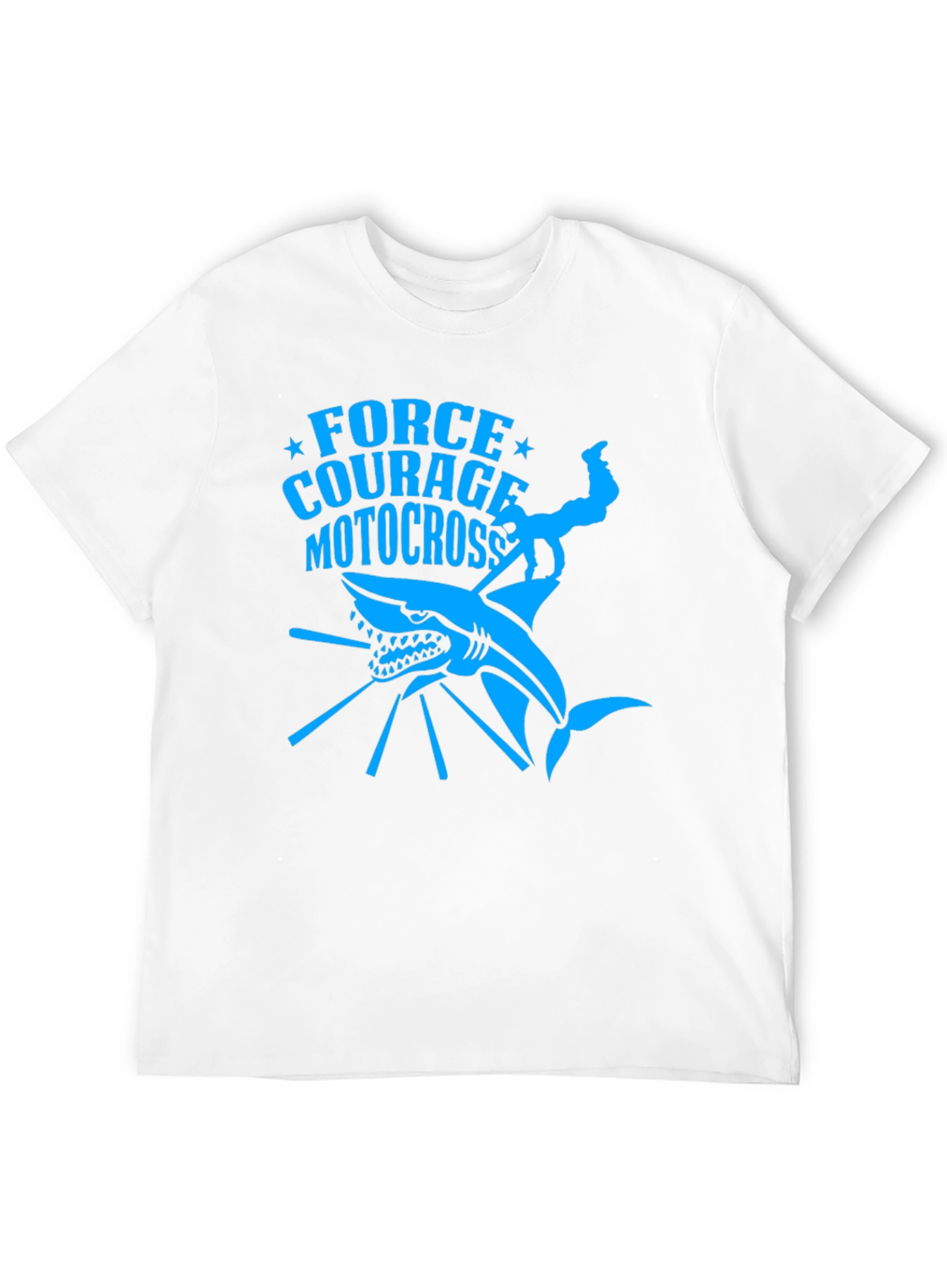 Force Courage Motocross Shark Graphic T-Shirt