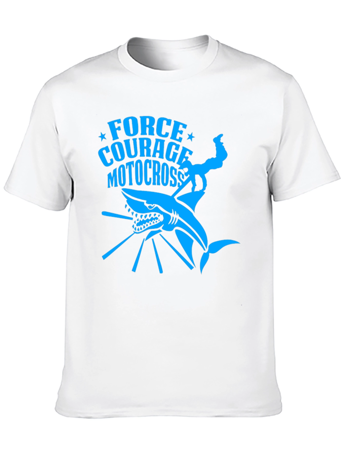 Force Courage Motocross Shark Graphic T-Shirt
