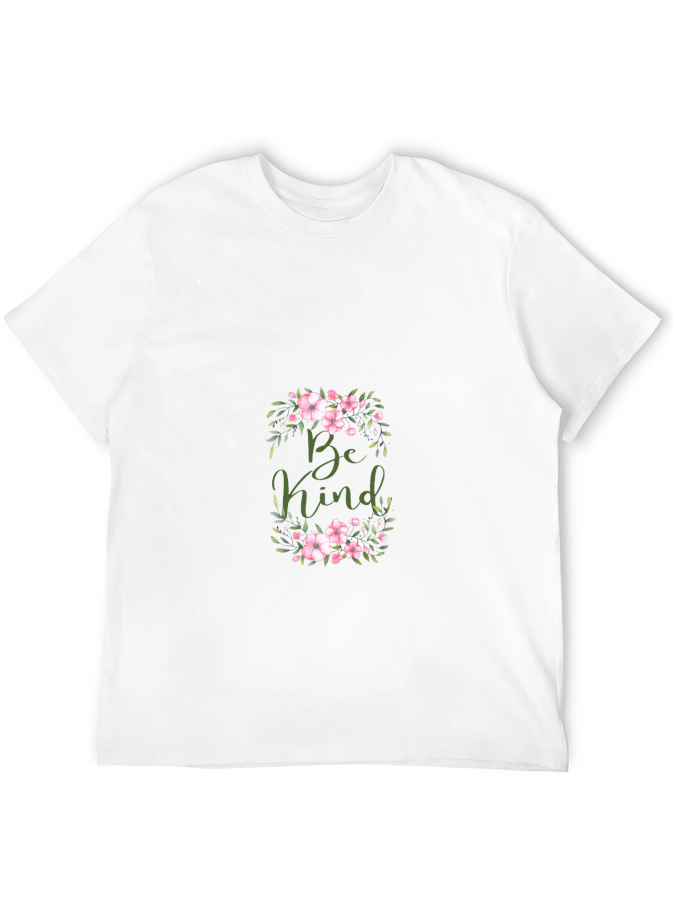 Be Kind Floral Graphic Black T-Shirt