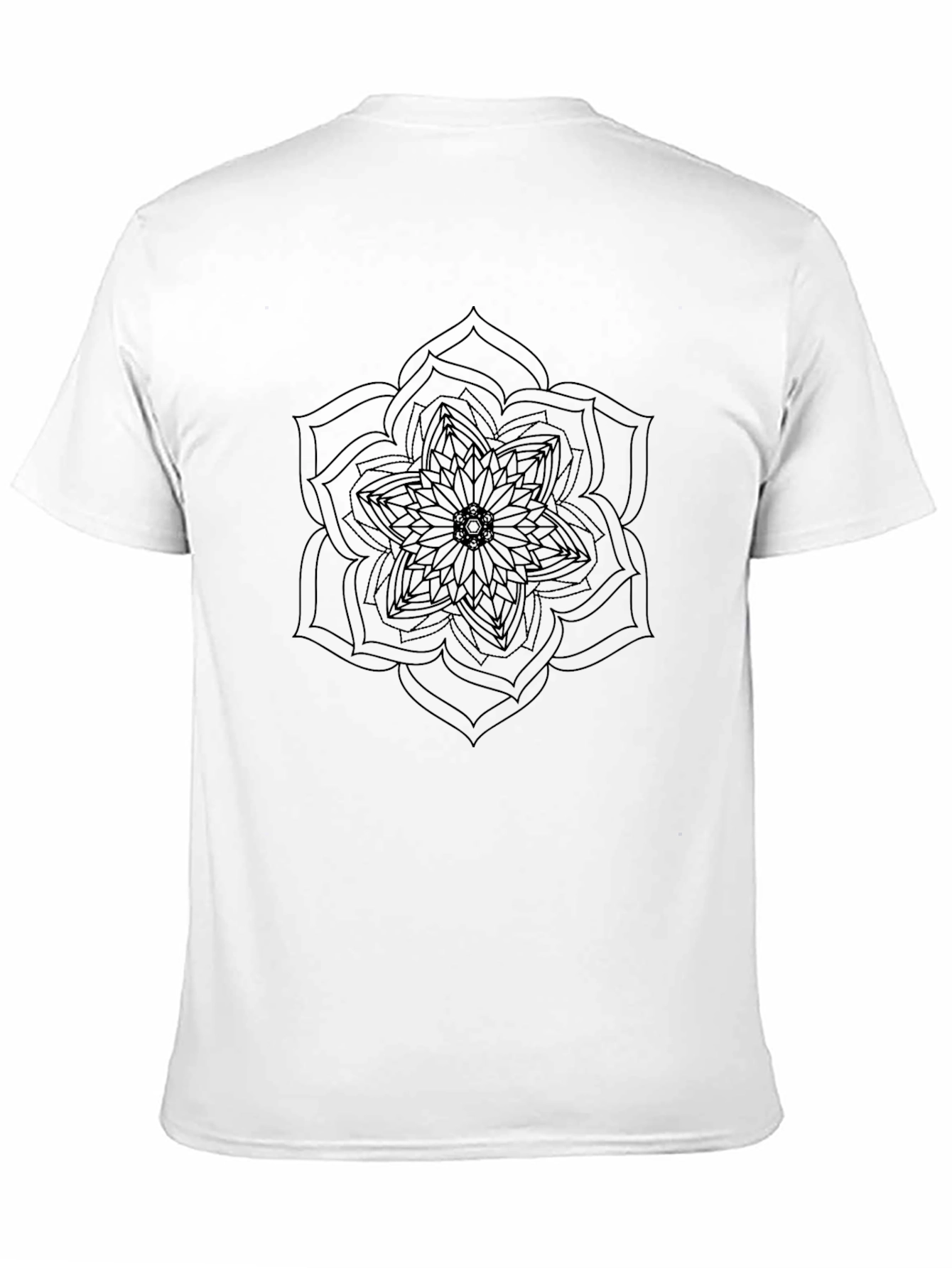 Mandala Graphic Print Mens Black T-Shirt