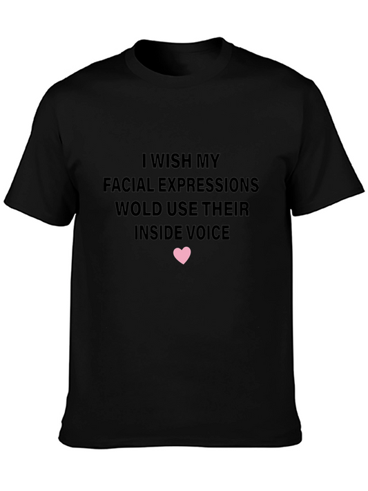 Funny Inside Voice Graphic Tee - Black