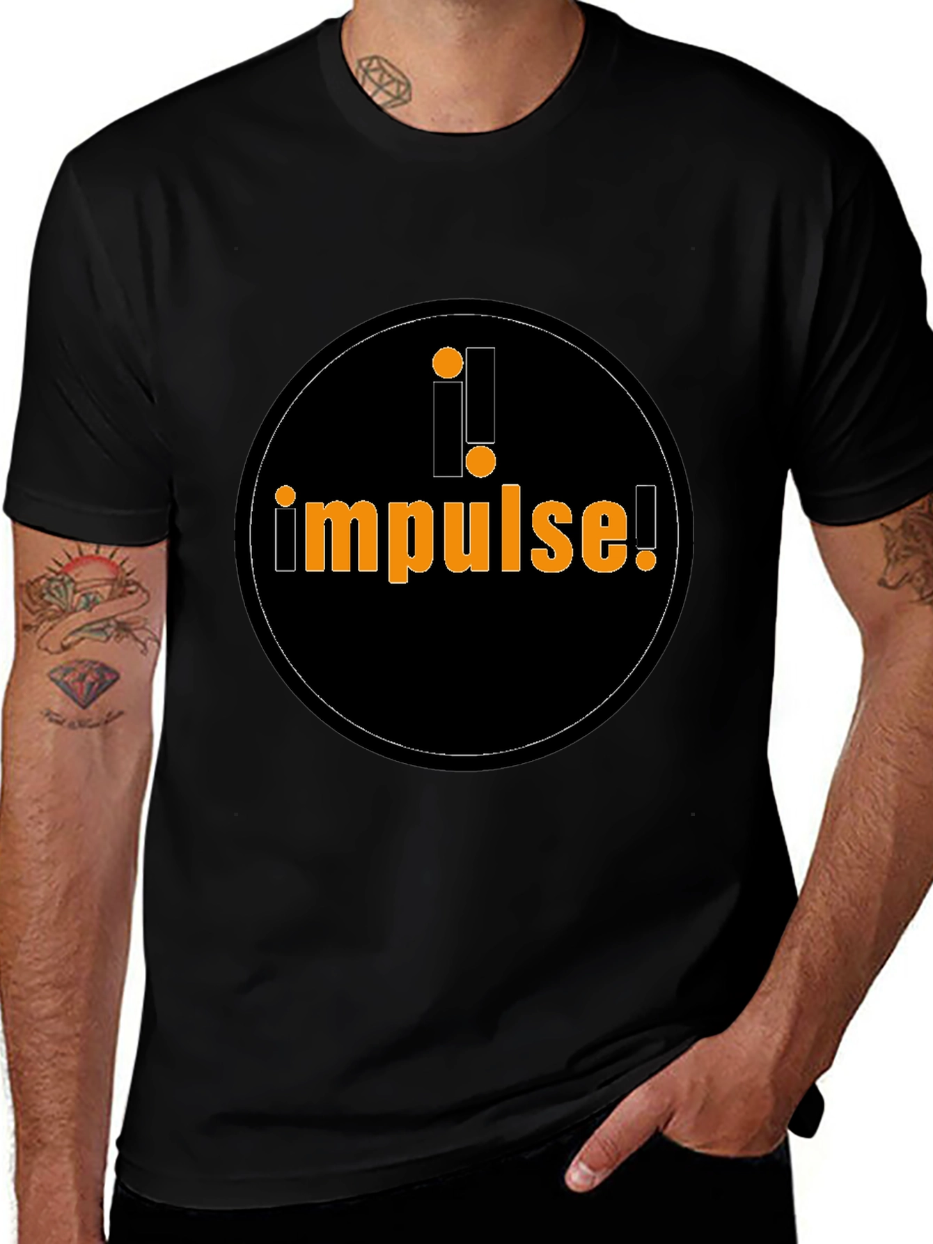 Impulse Graphic Tee - Black Cotton Casual Shirt
