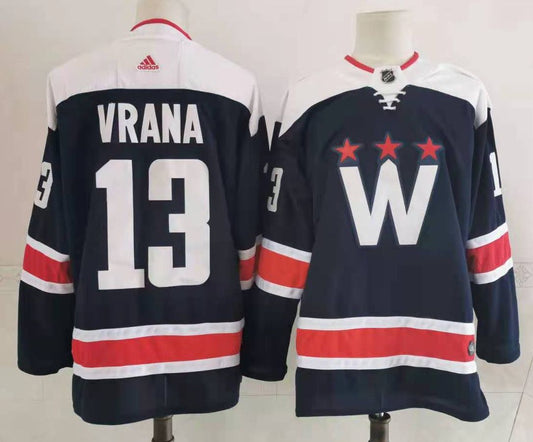 Men's Washington Capitals Jakub Vrana #13 Navy Home Breakaway Player Jerseys