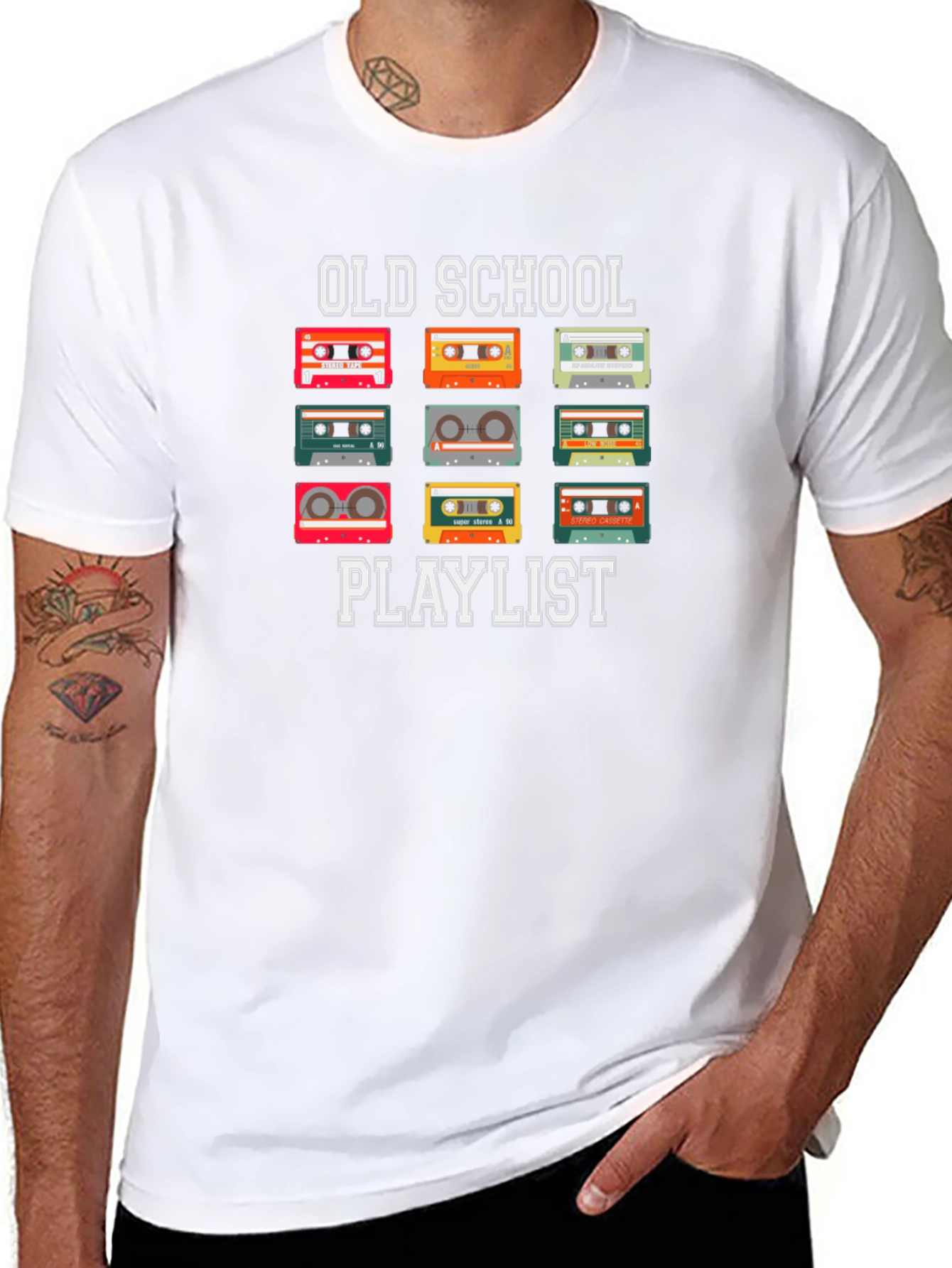 Old School Playlist Cassette Tape T-Shirt