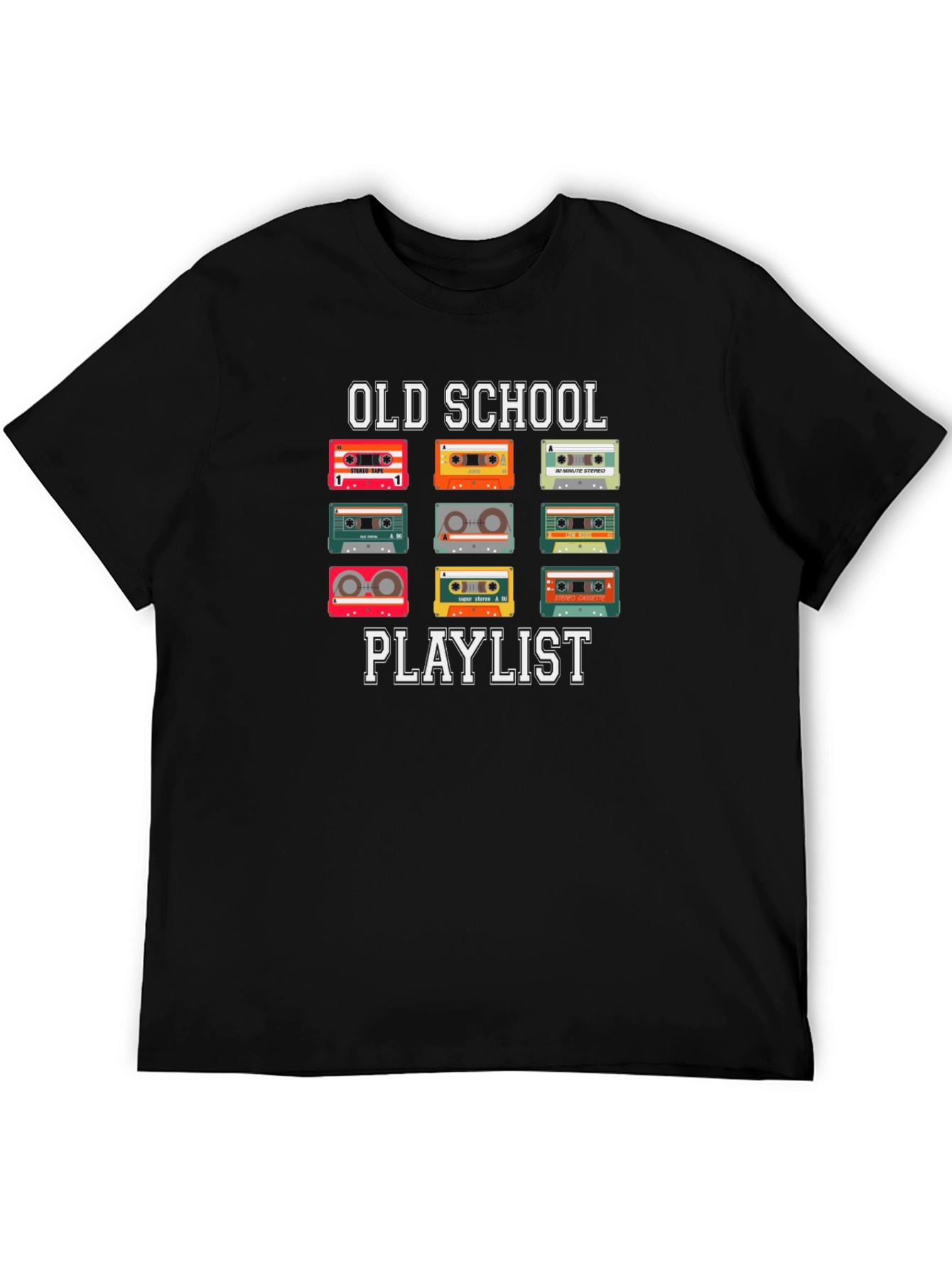 Old School Playlist Cassette Tape T-Shirt