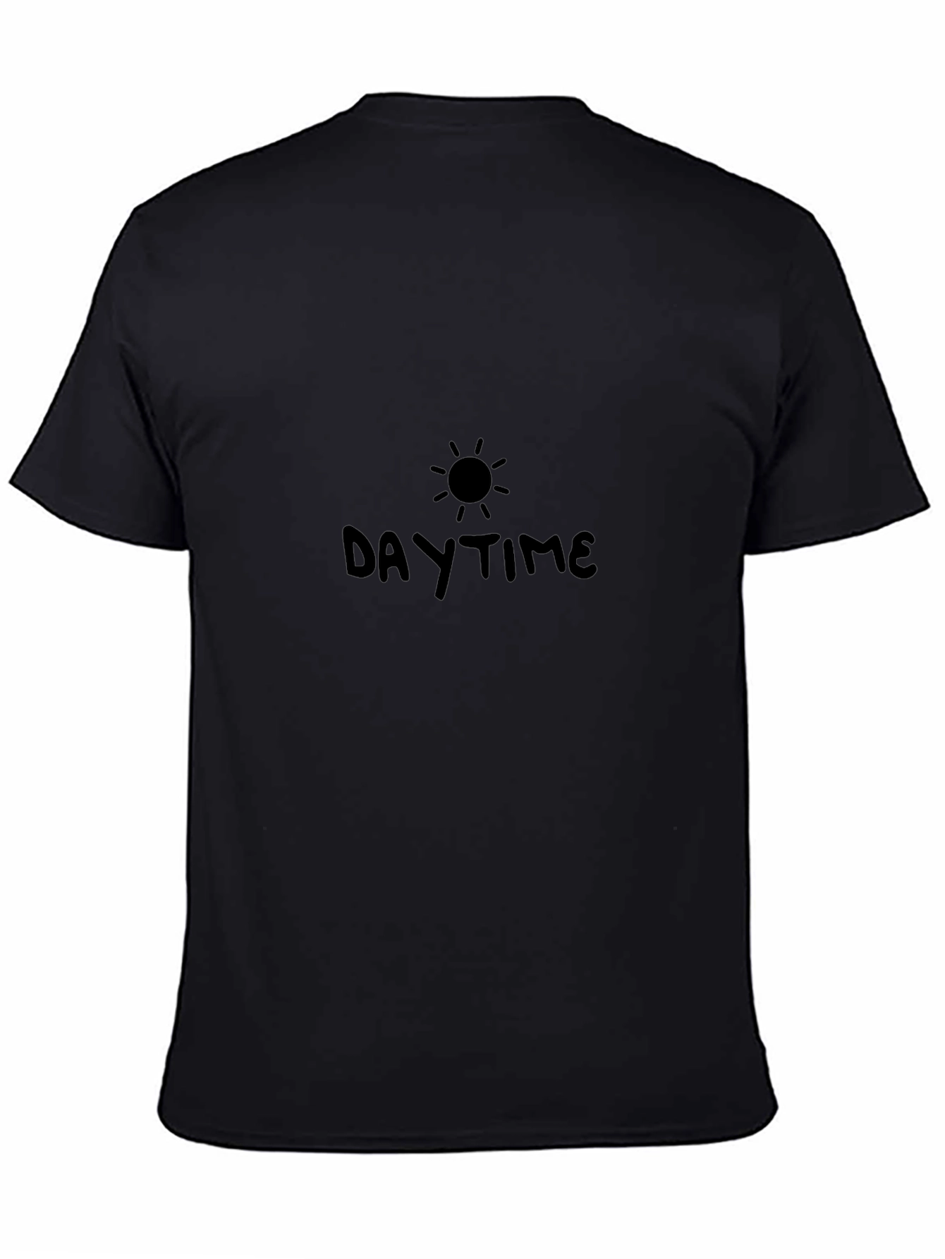 Daytime Sun Graphic Tee - Soft Black Cotton