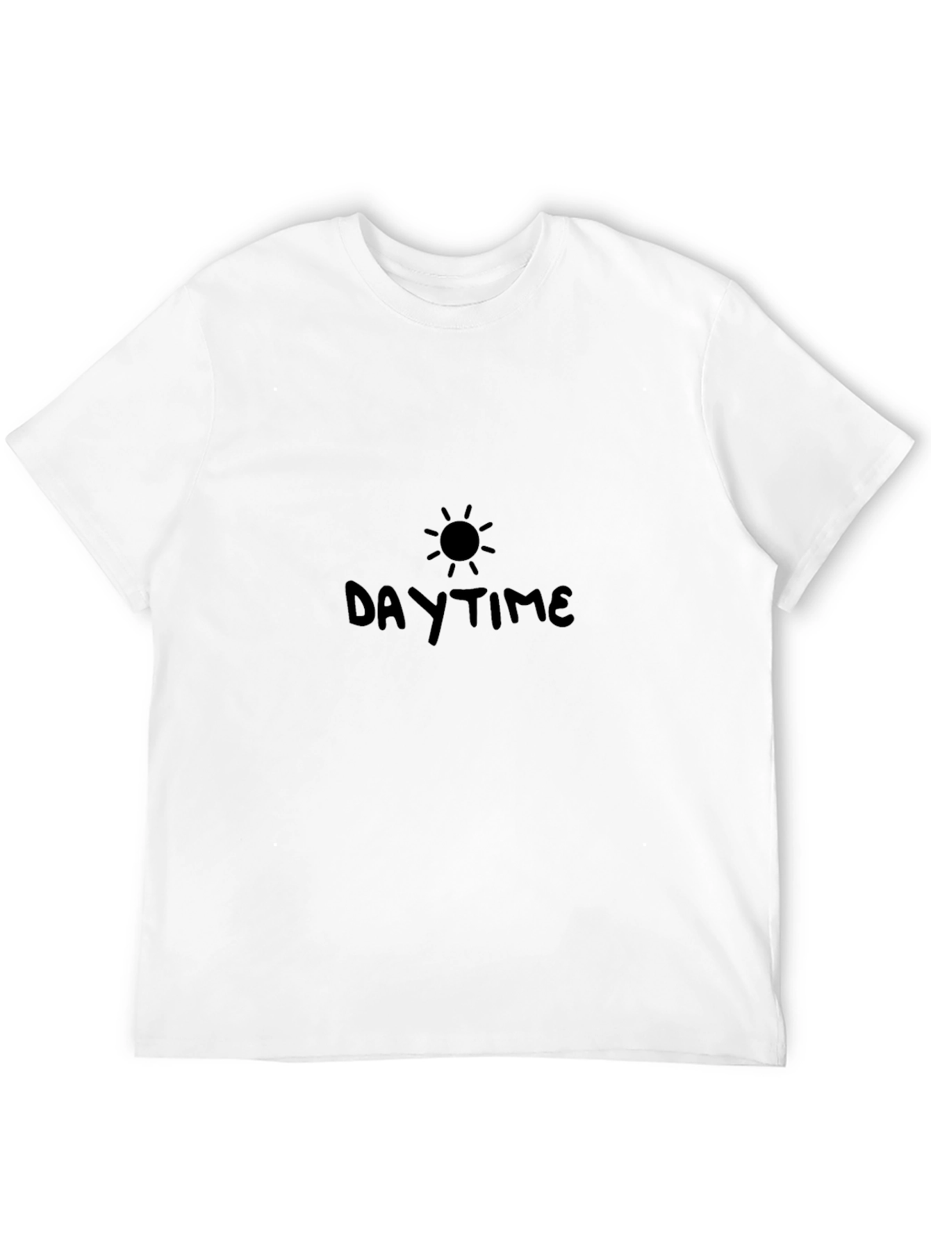 Daytime Sun Graphic Tee - Soft Black Cotton
