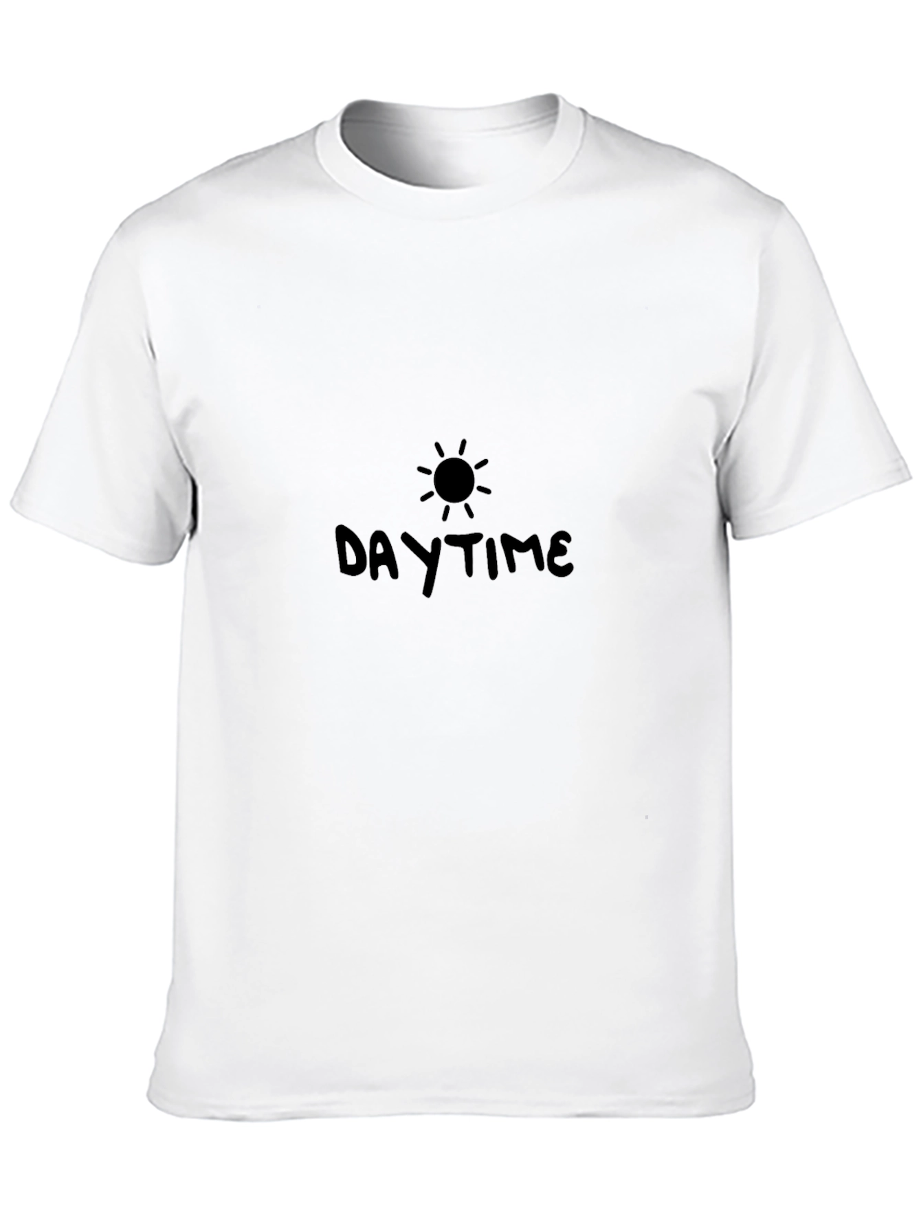 Daytime Sun Graphic Tee - Soft Black Cotton