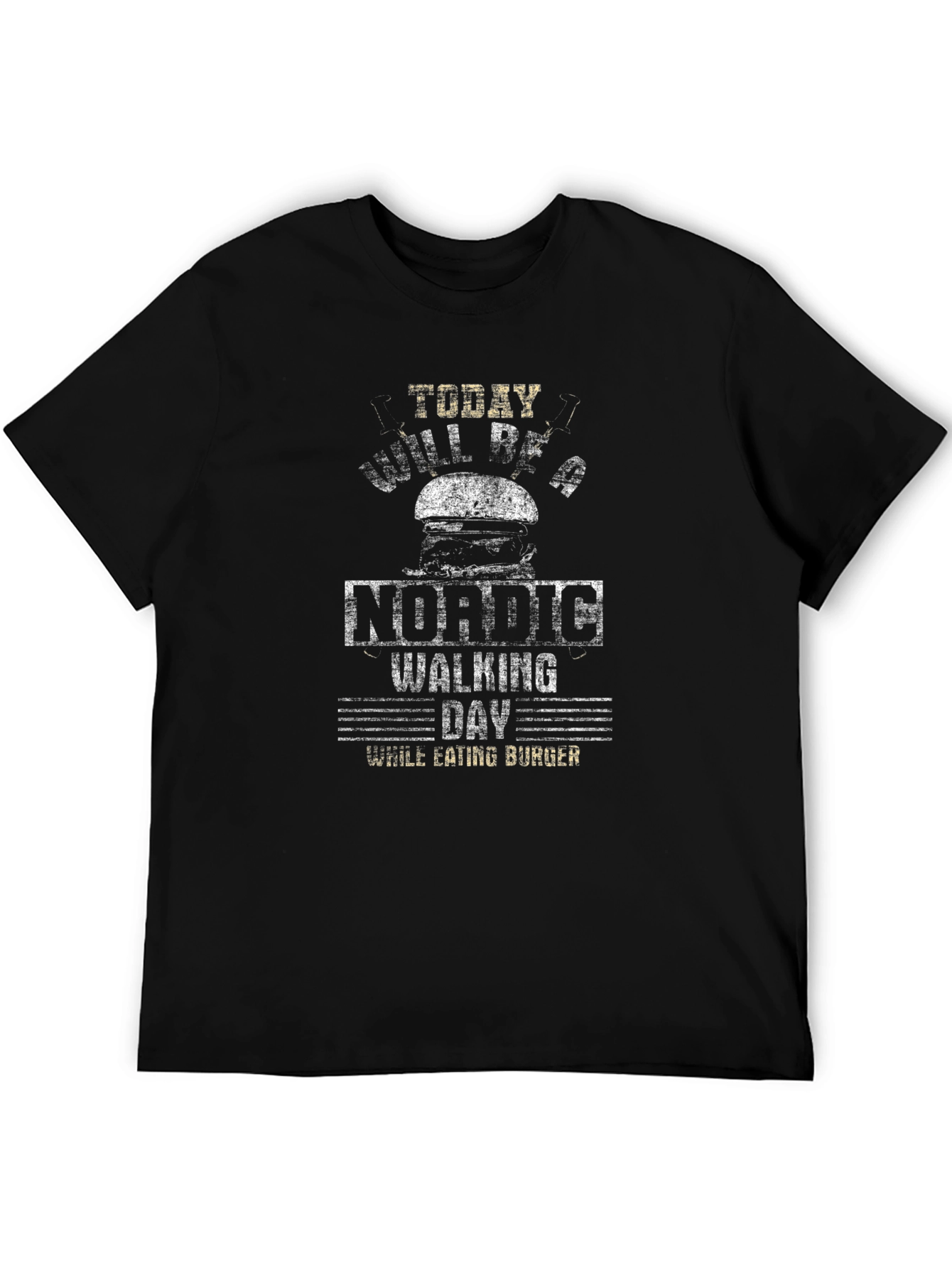 Nordic Walking Day Burger T-Shirt