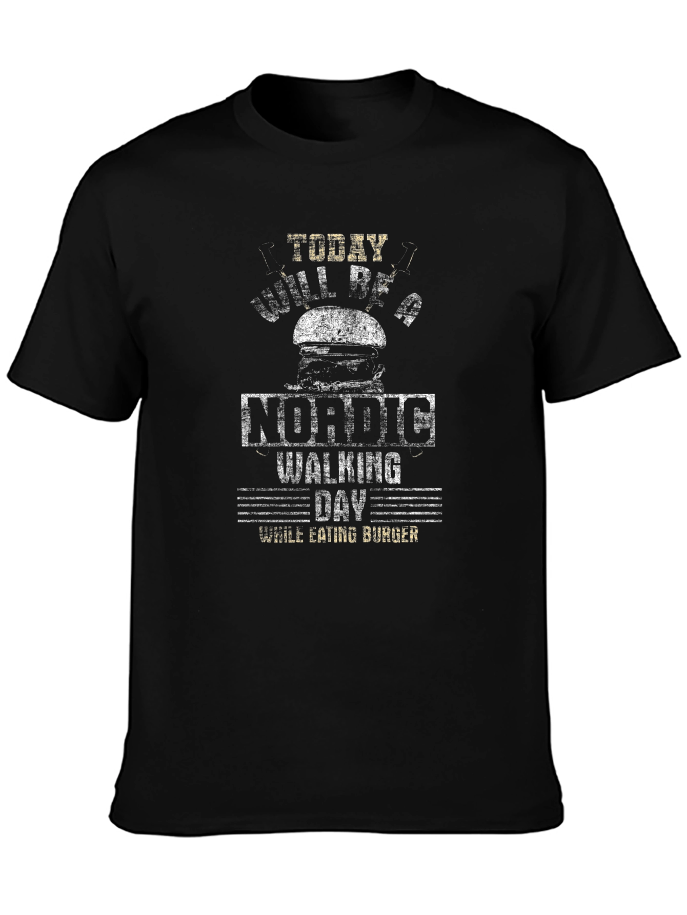 Nordic Walking Day Burger T-Shirt