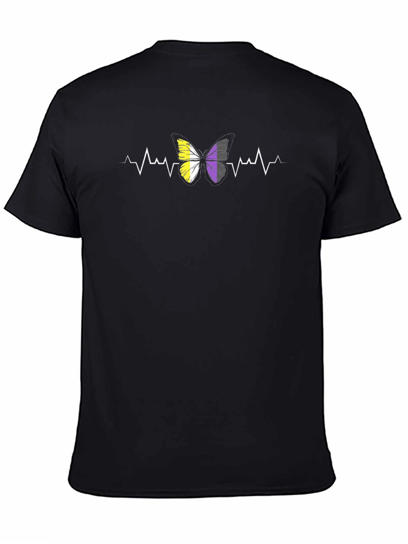Nonbinary Butterfly Heartbeat T-Shirt