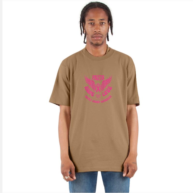 Breast Cancer Faith Hope Love Wings Awareness Retr