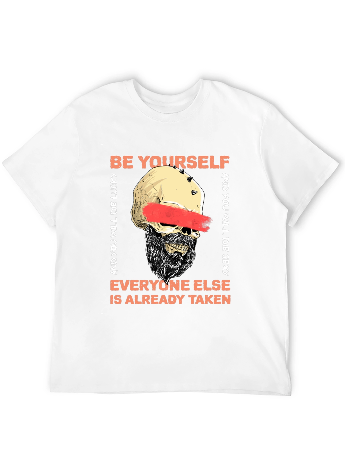 Be Yourself Skeleton Graphic Tee - Unisex Black T-Shirt