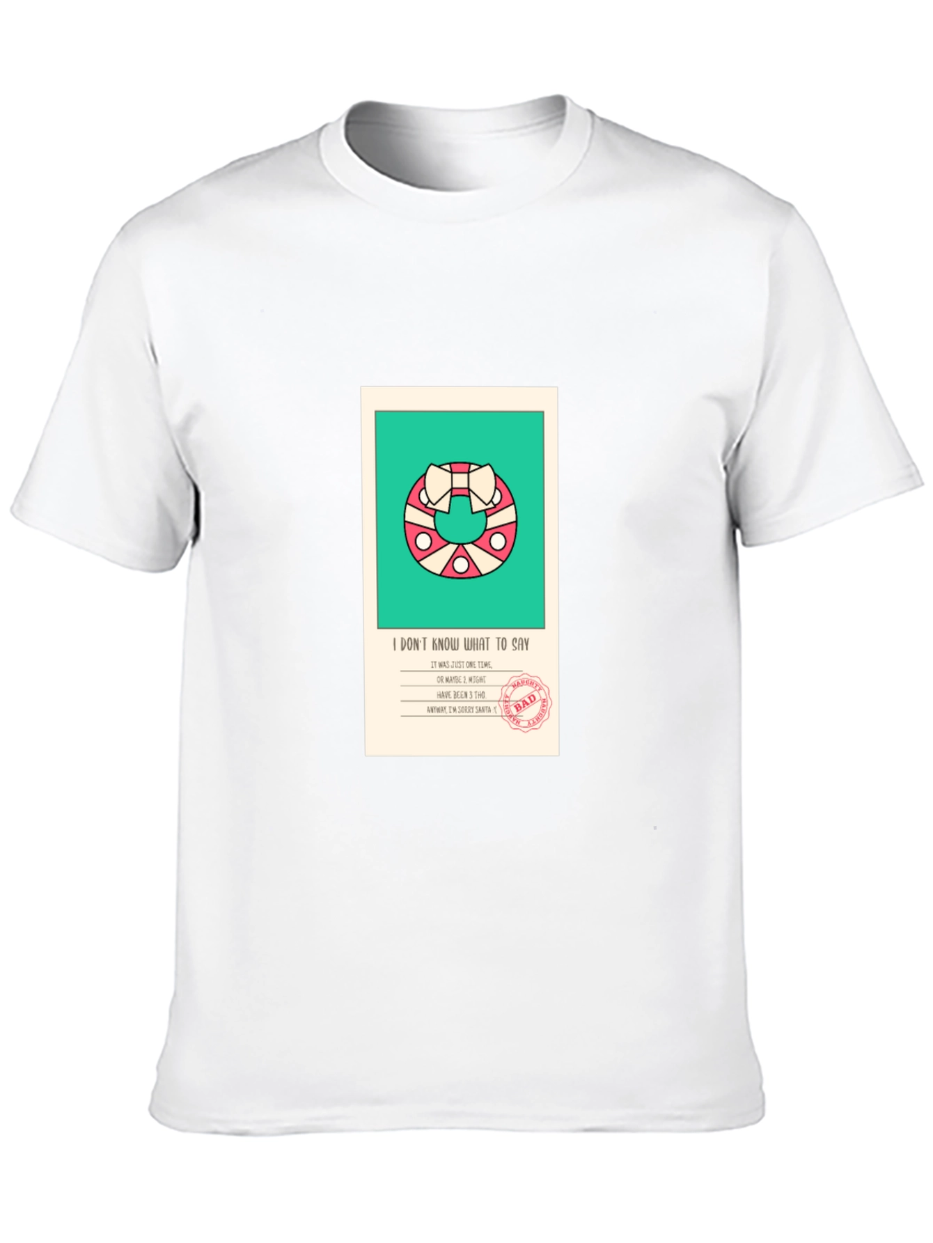 Funny Santa List Black T-Shirt