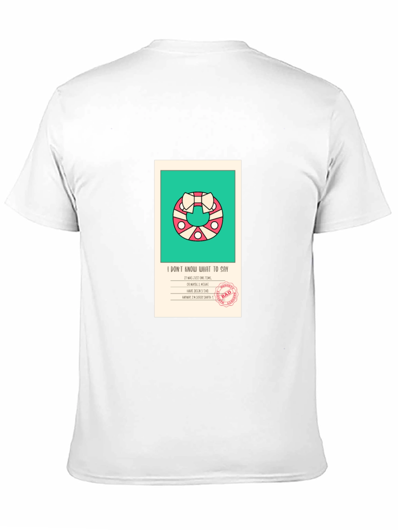 Funny Santa List Black T-Shirt