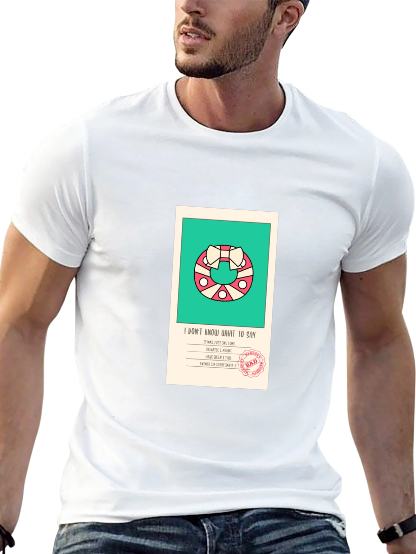 Funny Santa List Black T-Shirt