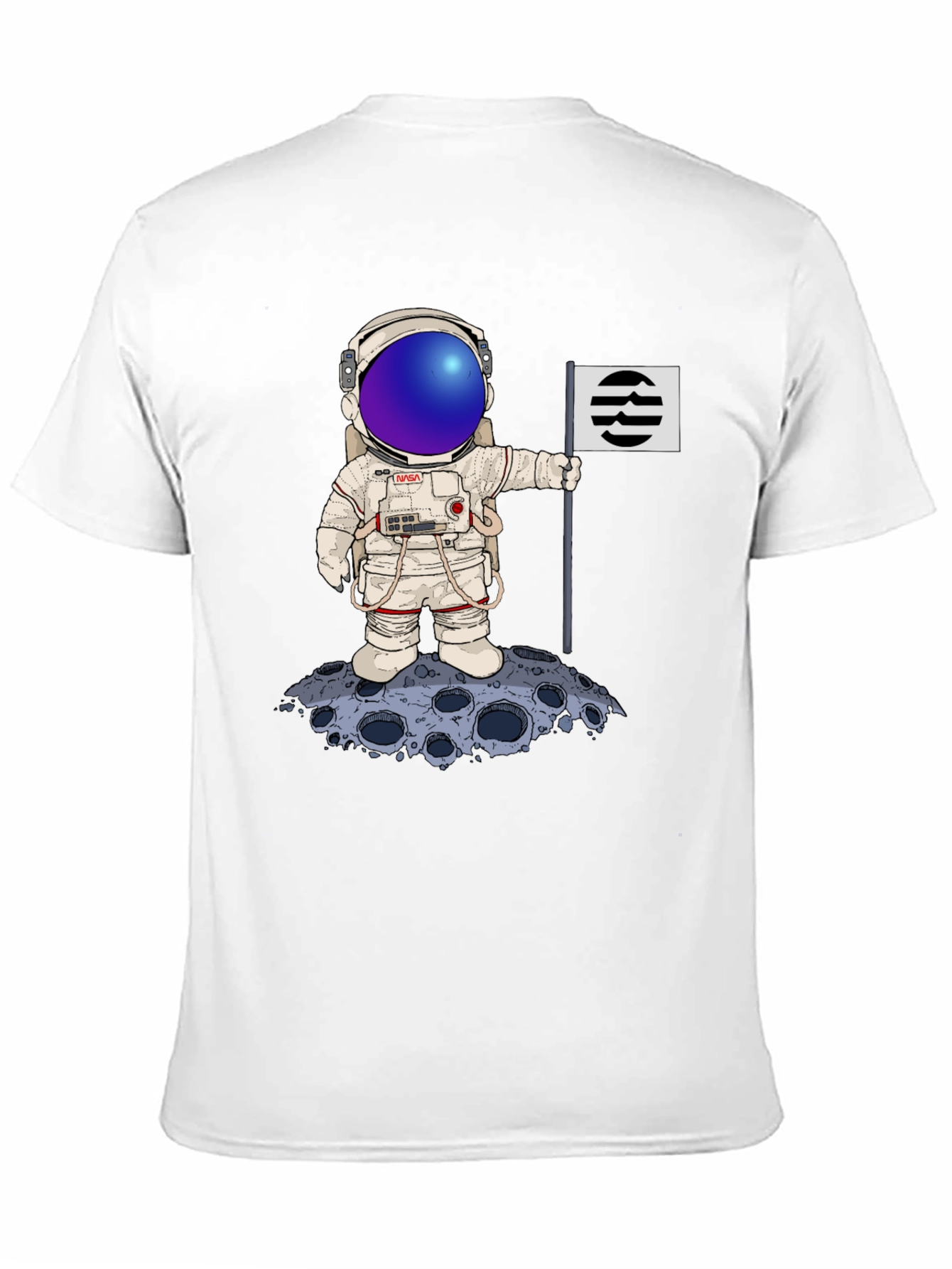 Astronaut Flag T-Shirt - Space Graphic Tee