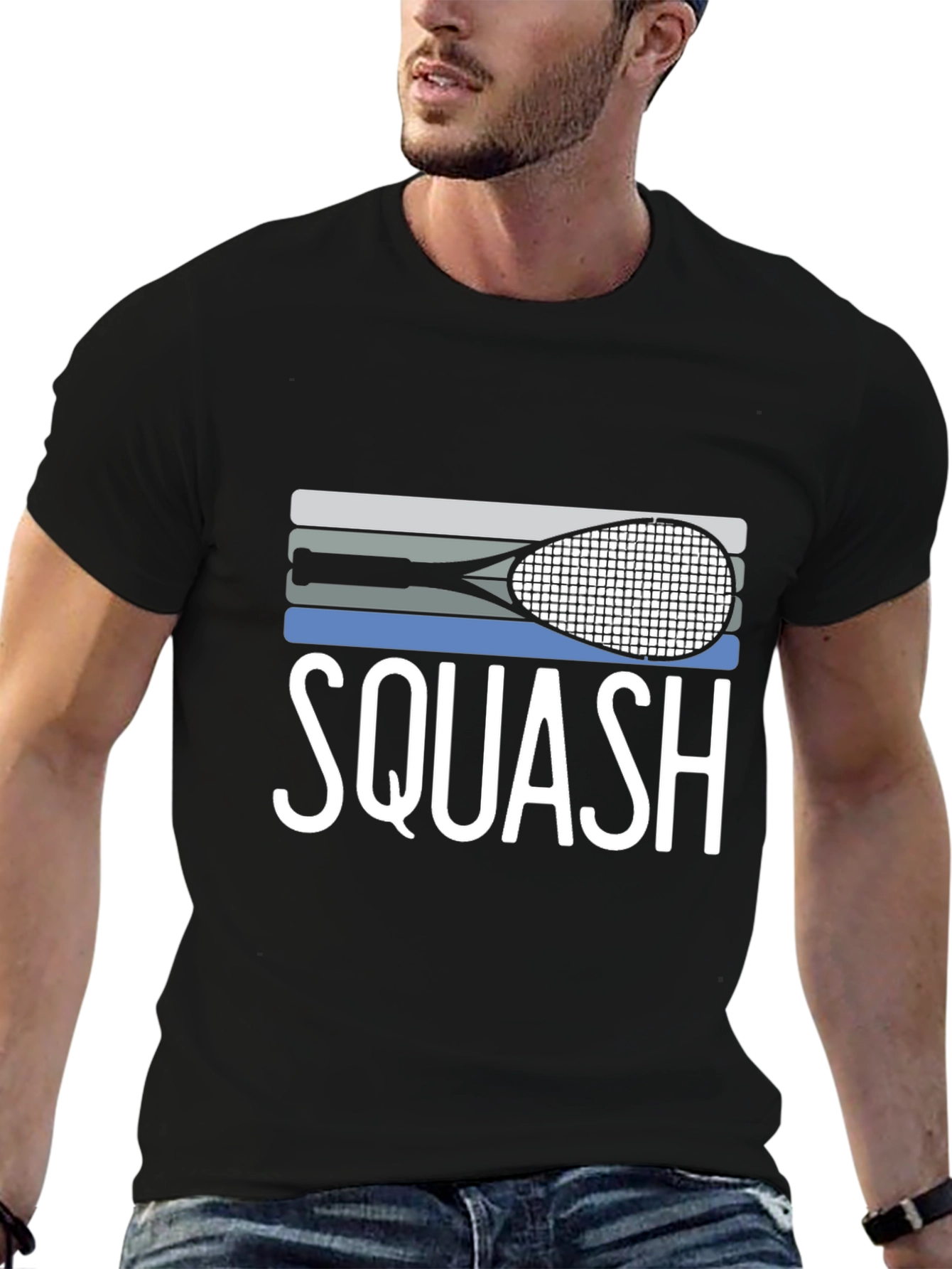 Squash Retro Racket Graphic T-Shirt