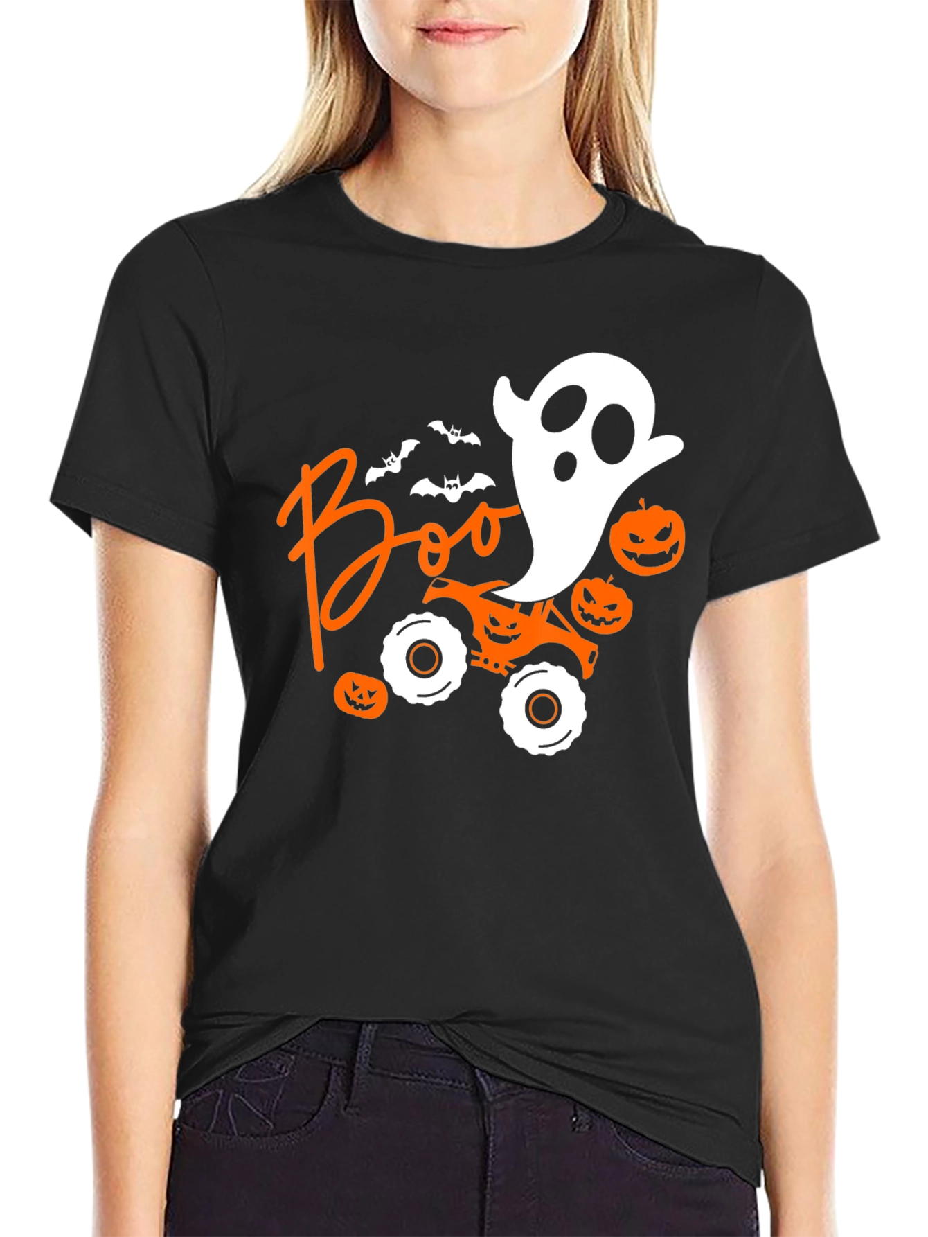Halloween Ghost Monster Truck T-Shirt