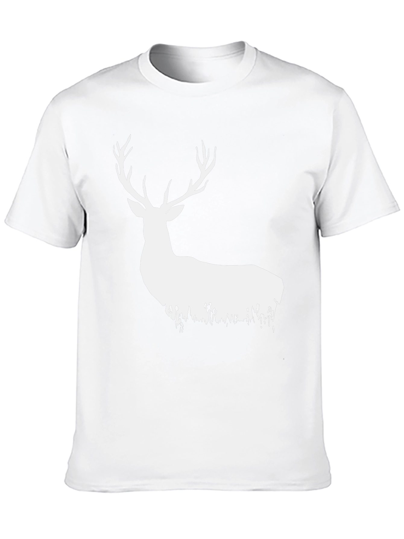 Deer Silhouette Graphic Tee - Black