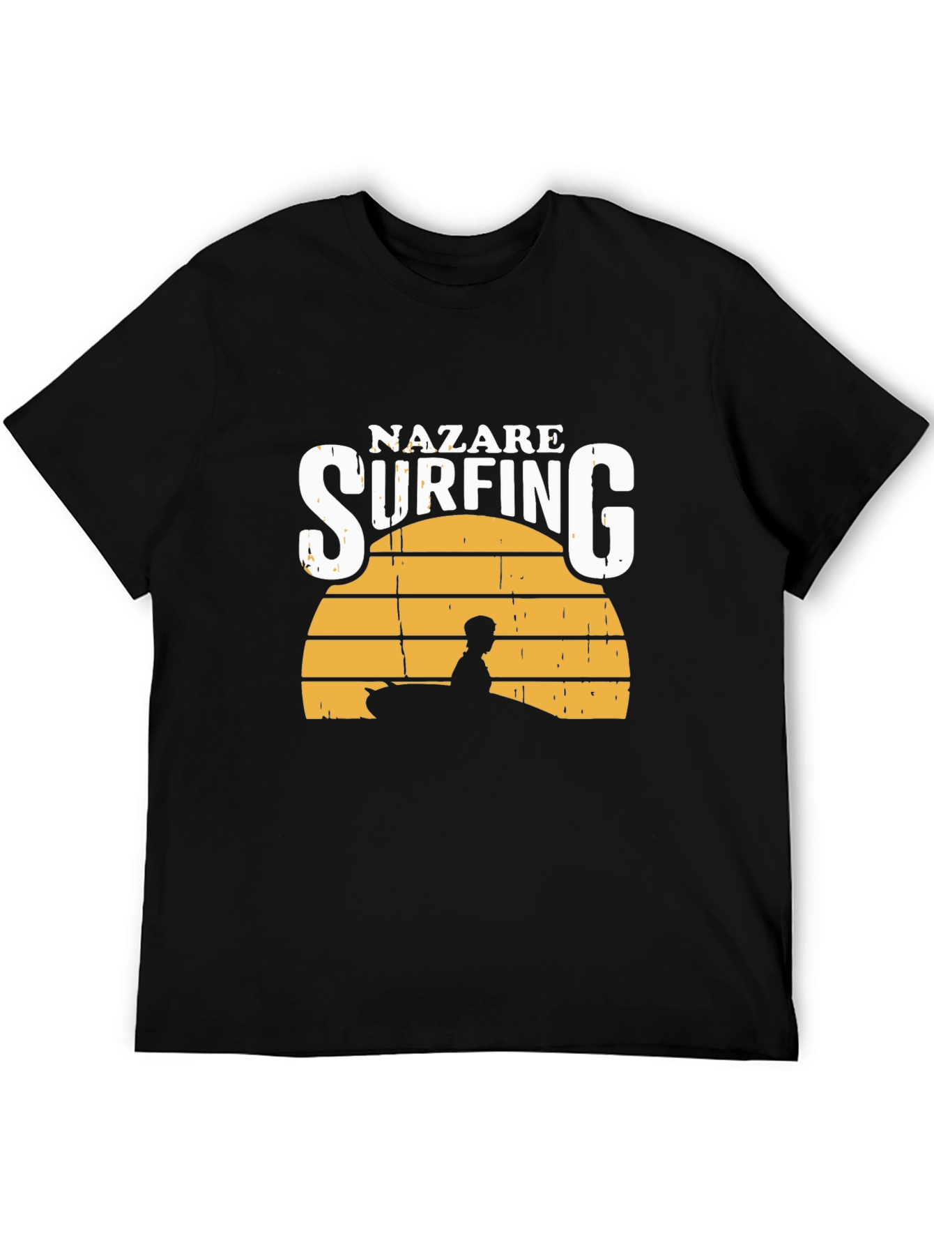 Nazare Surfing T-Shirt - Sunset Design