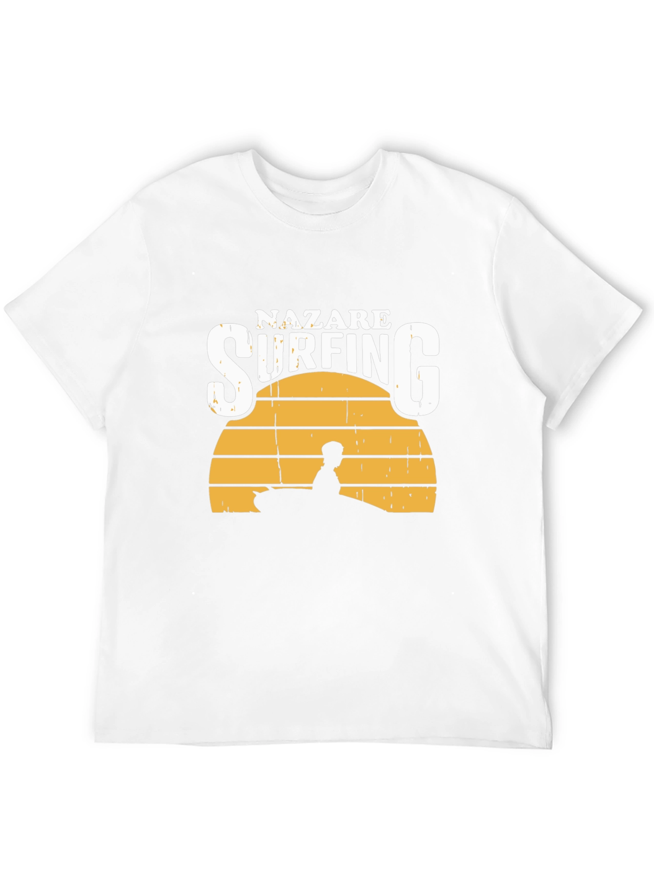 Nazare Surfing T-Shirt - Sunset Design