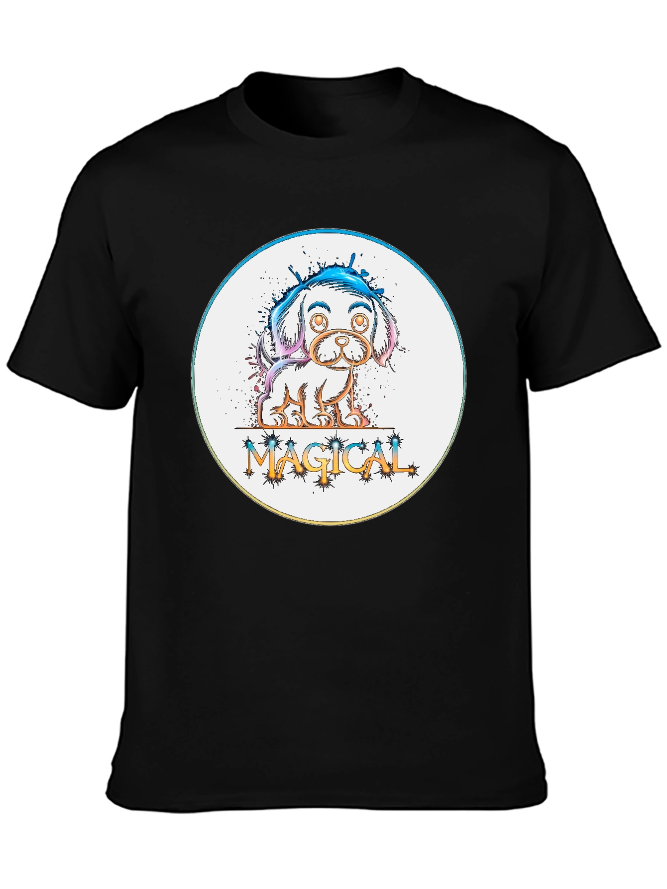 Magical Puppy Graphic Tee - Cute Dog Lover T-Shirt