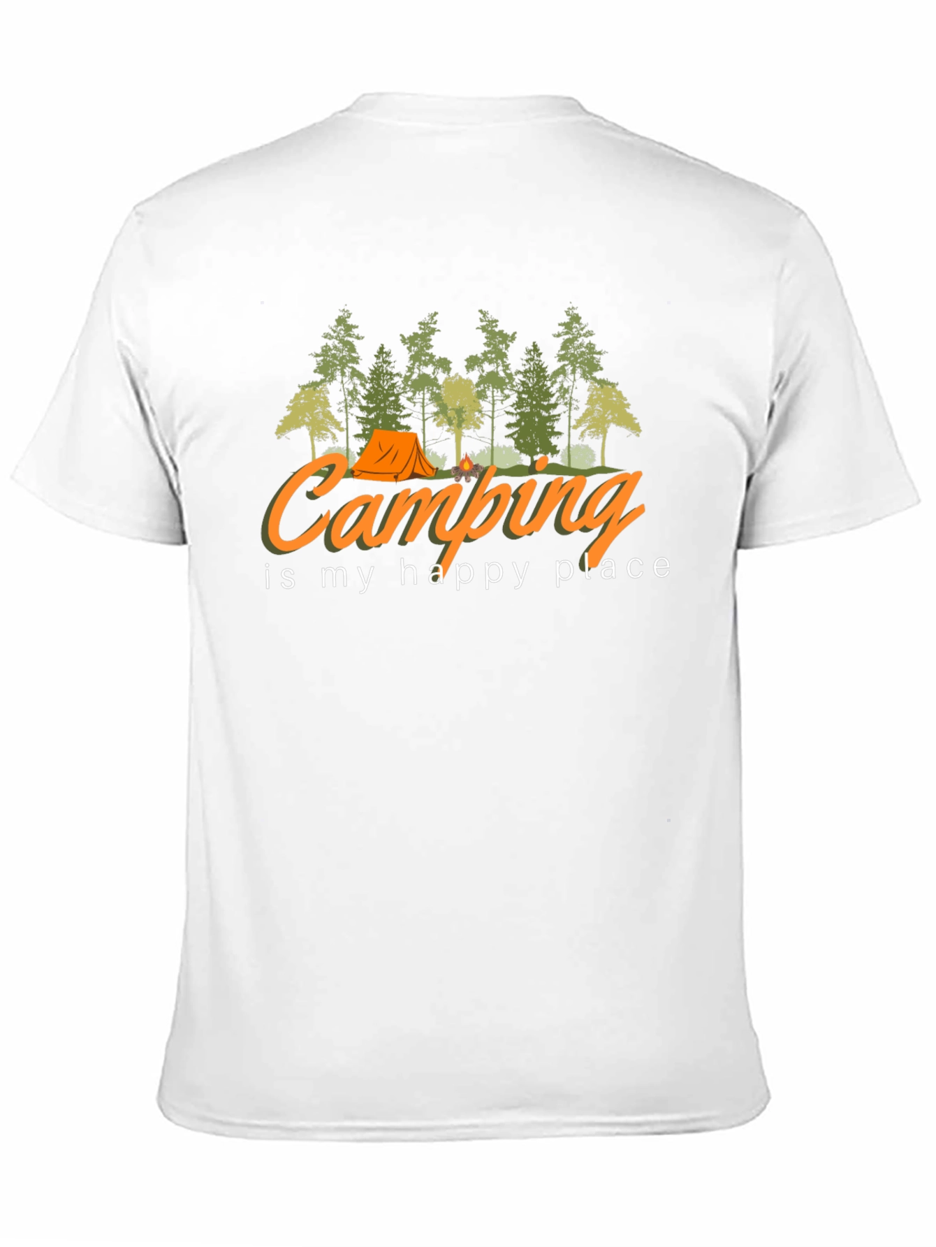 Camping is My Happy Place Black T-Shirt