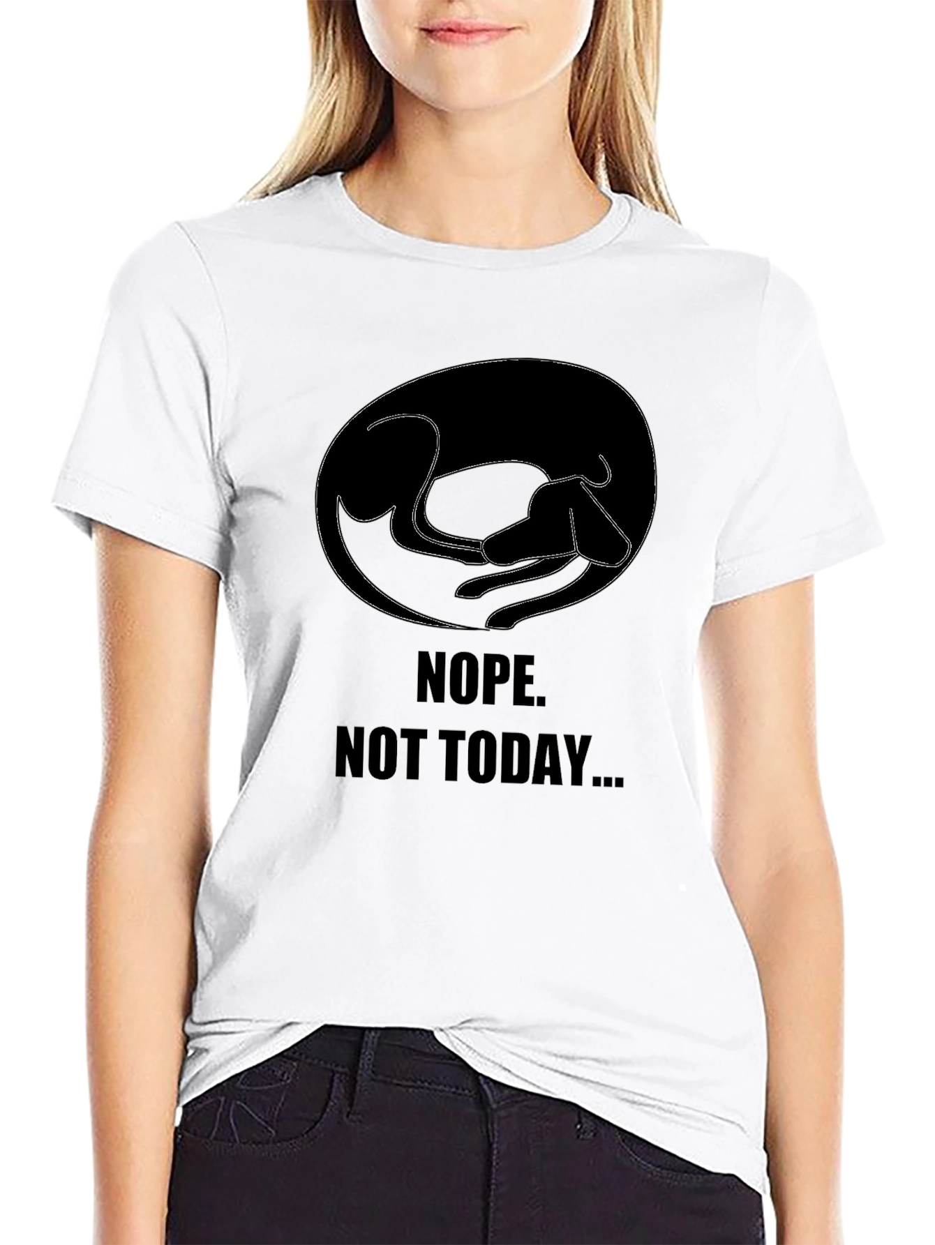 Nope. Not Today T-Shirt - Lazy Dog Graphic Tee