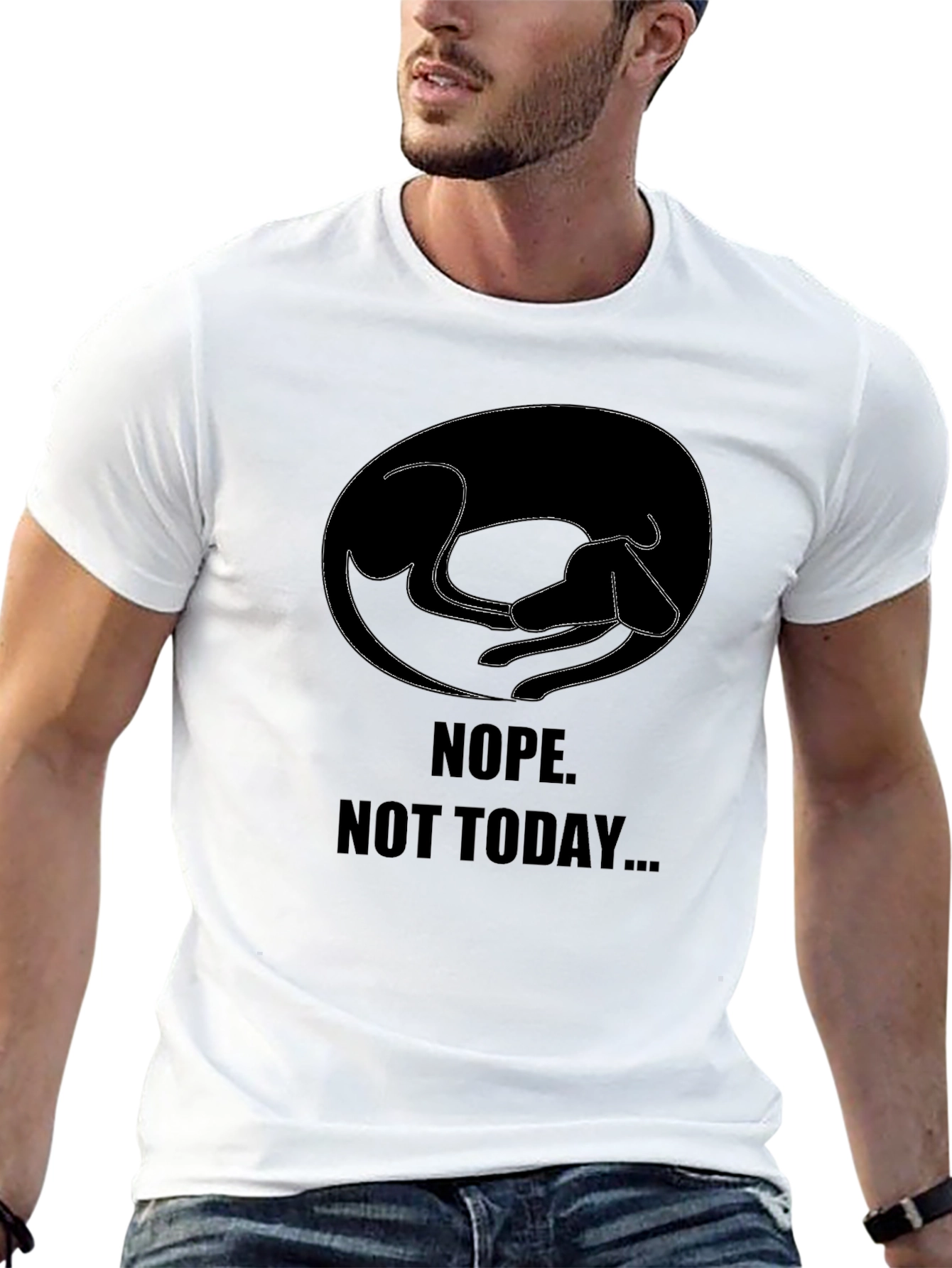 Nope. Not Today T-Shirt - Lazy Dog Graphic Tee