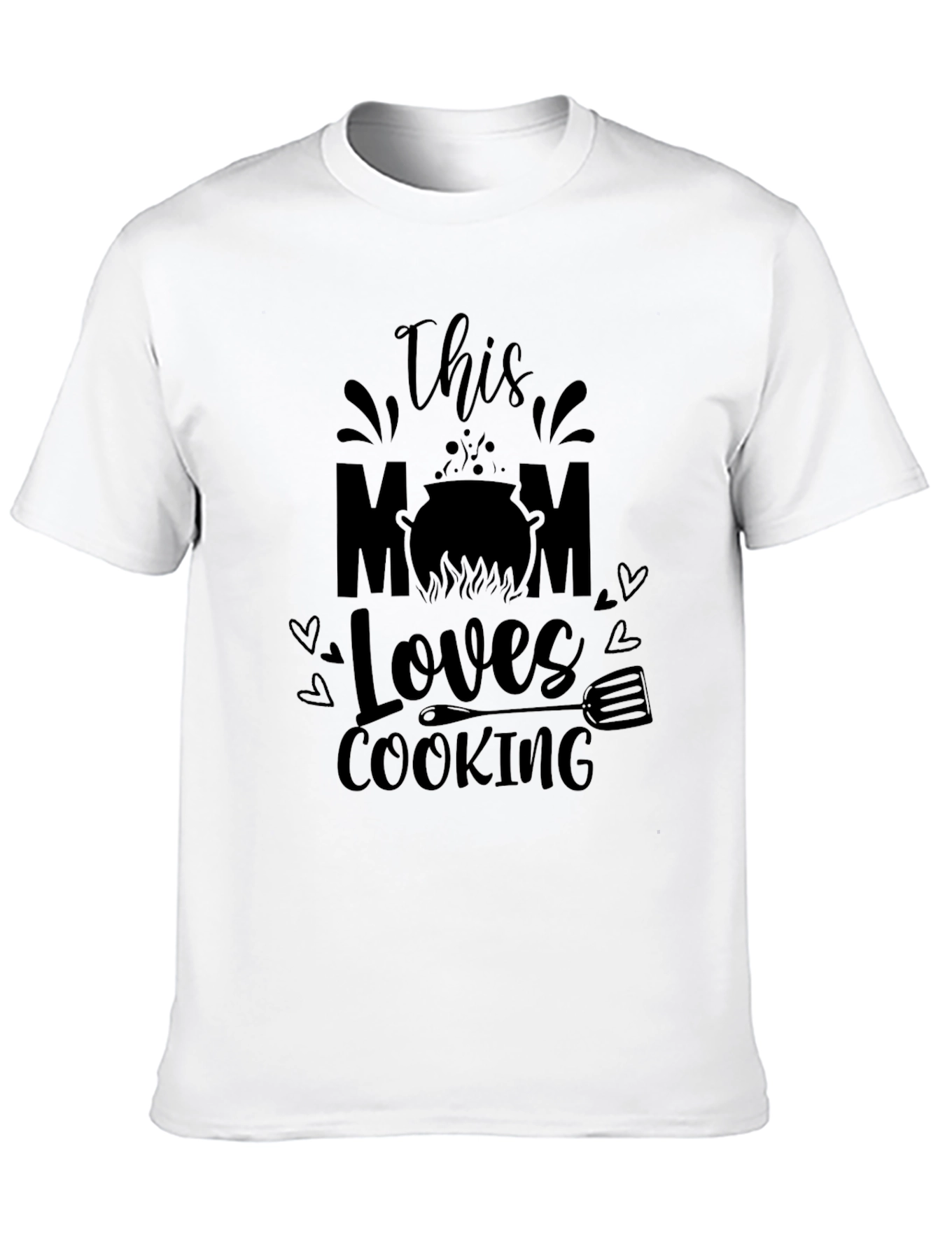 This Mom Loves Cooking - Black T-Shirt