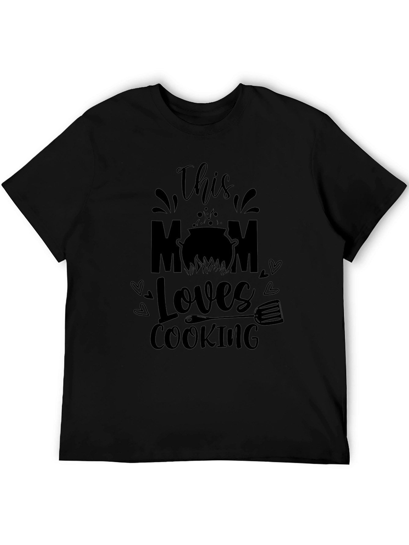 This Mom Loves Cooking - Black T-Shirt
