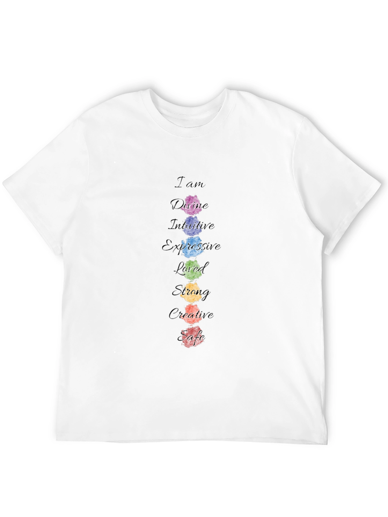 Affirmation Chakra T-Shirt - Positive Energy Tee