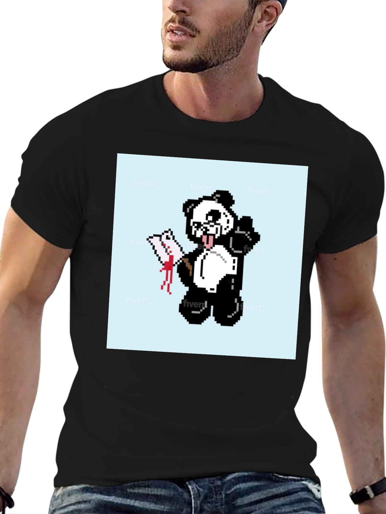 Pixel Panda T-Shirt - Graphic Tee