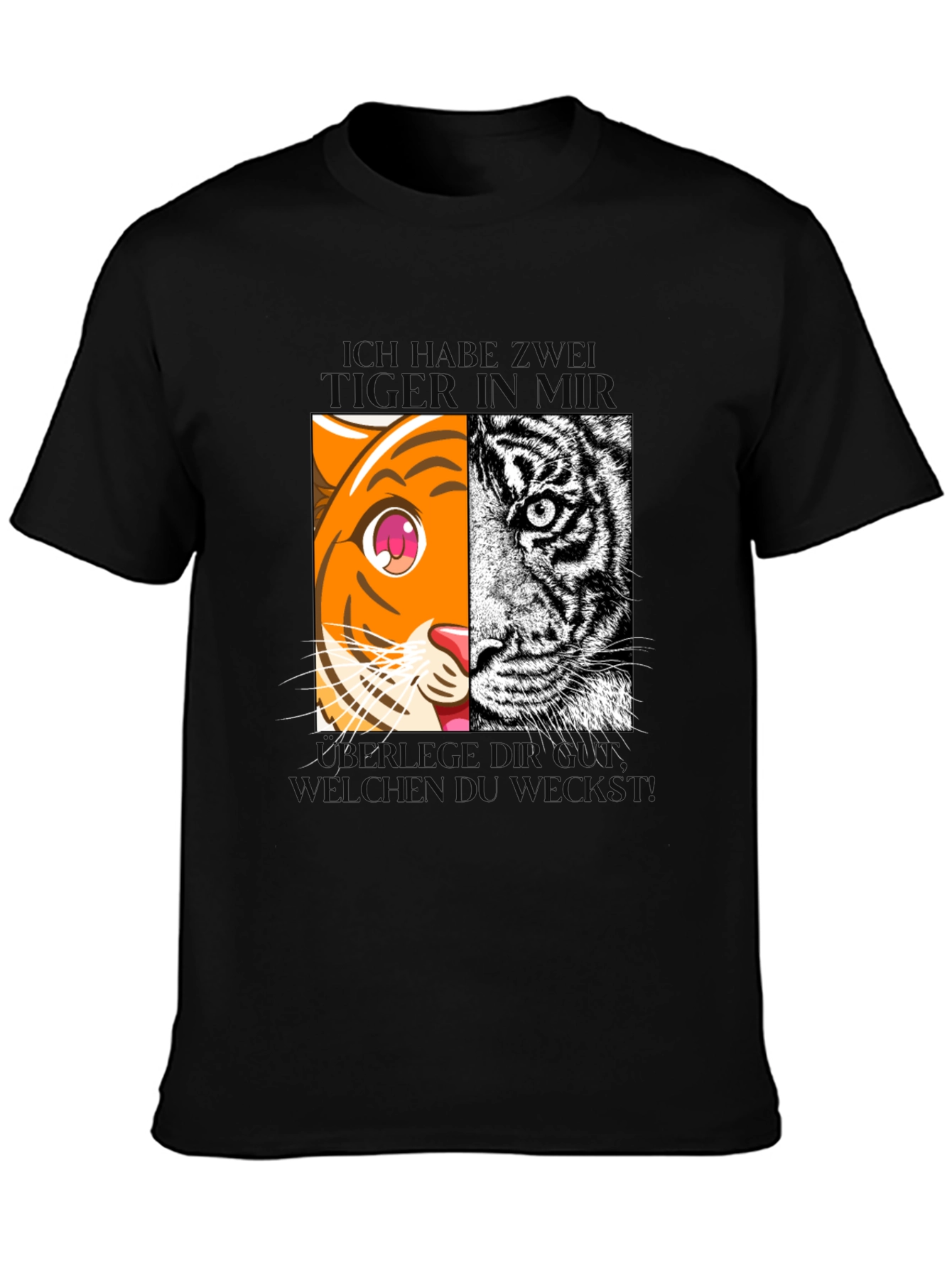 Tiger Face Graphic Tee - Unique Animal Lover T-Shirt