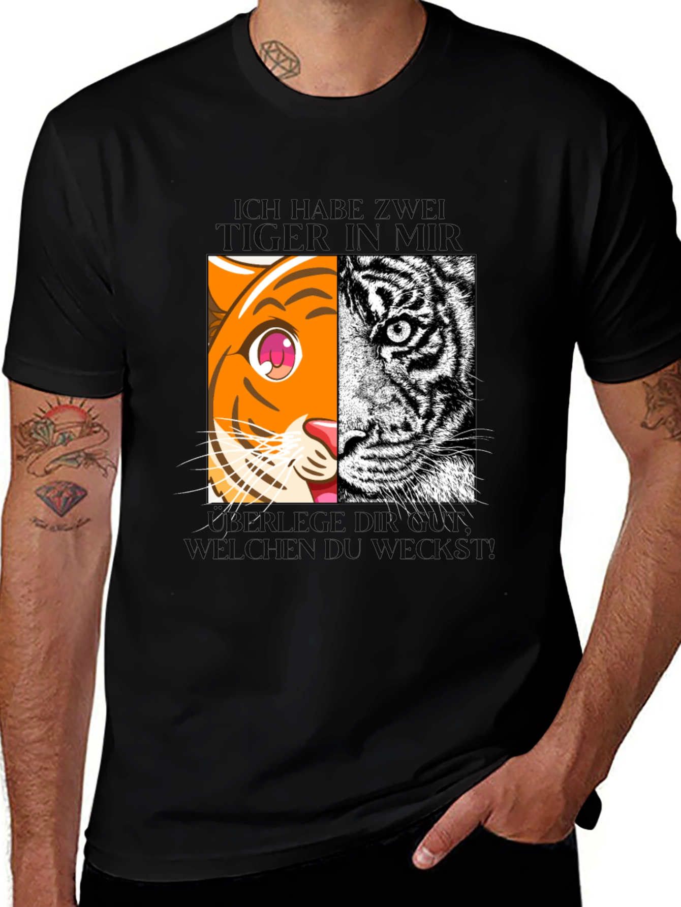 Tiger Face Graphic Tee - Unique Animal Lover T-Shirt