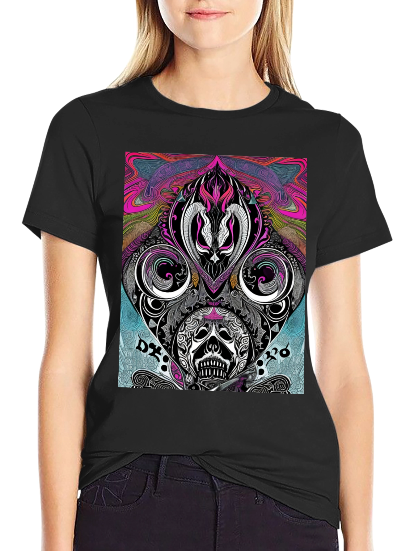 Psychedelic Skull T-Shirt - Unique Graphic Tee