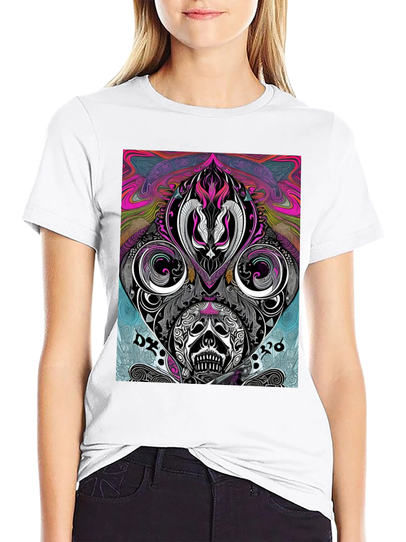 Psychedelic Skull T-Shirt - Unique Graphic Tee