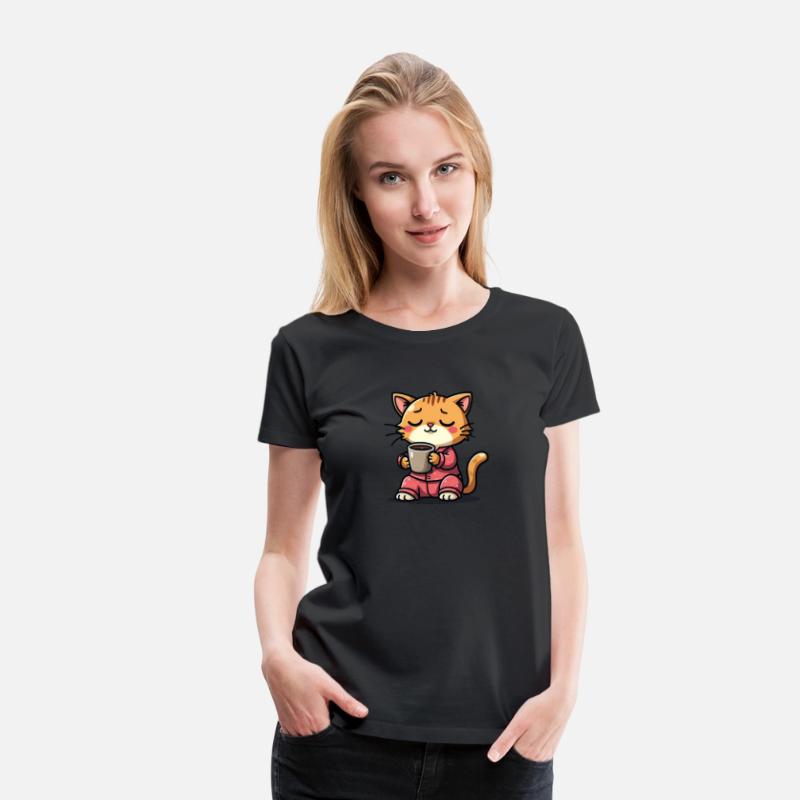 Cat Drinking coffee