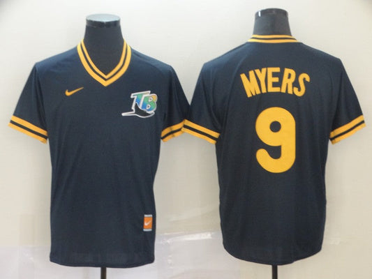 Men's Tampa Bay Rays Wil Myers #9 Navy Replica Baseball Jerseys