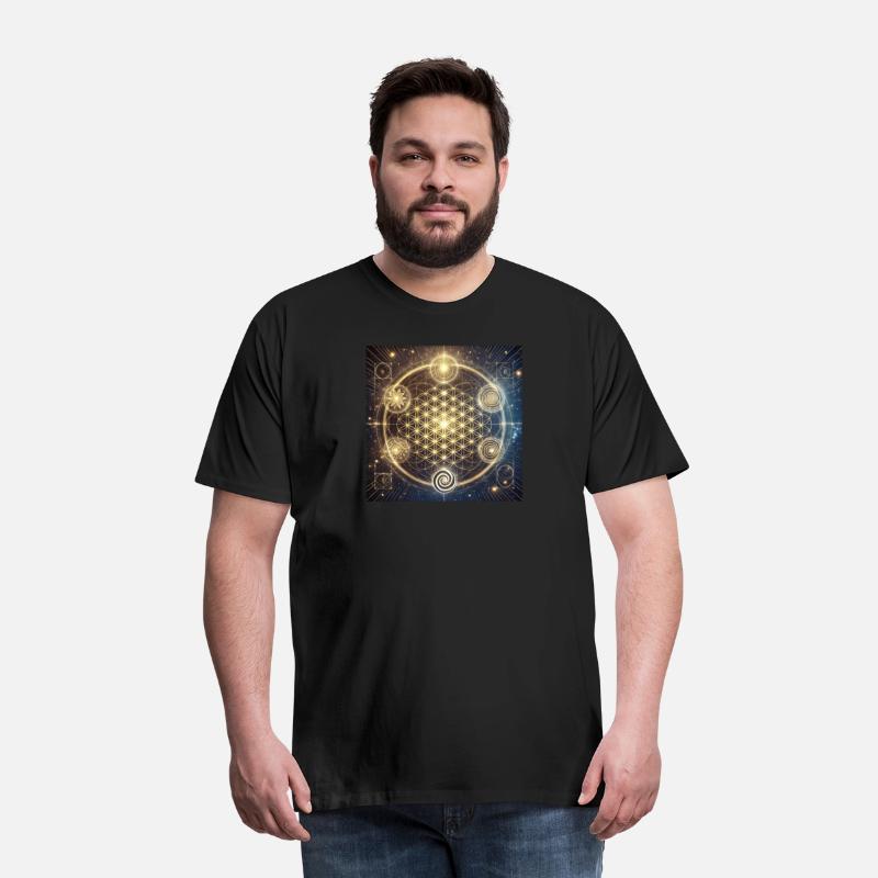 Celestial Harmony: The Golden Flower of Life