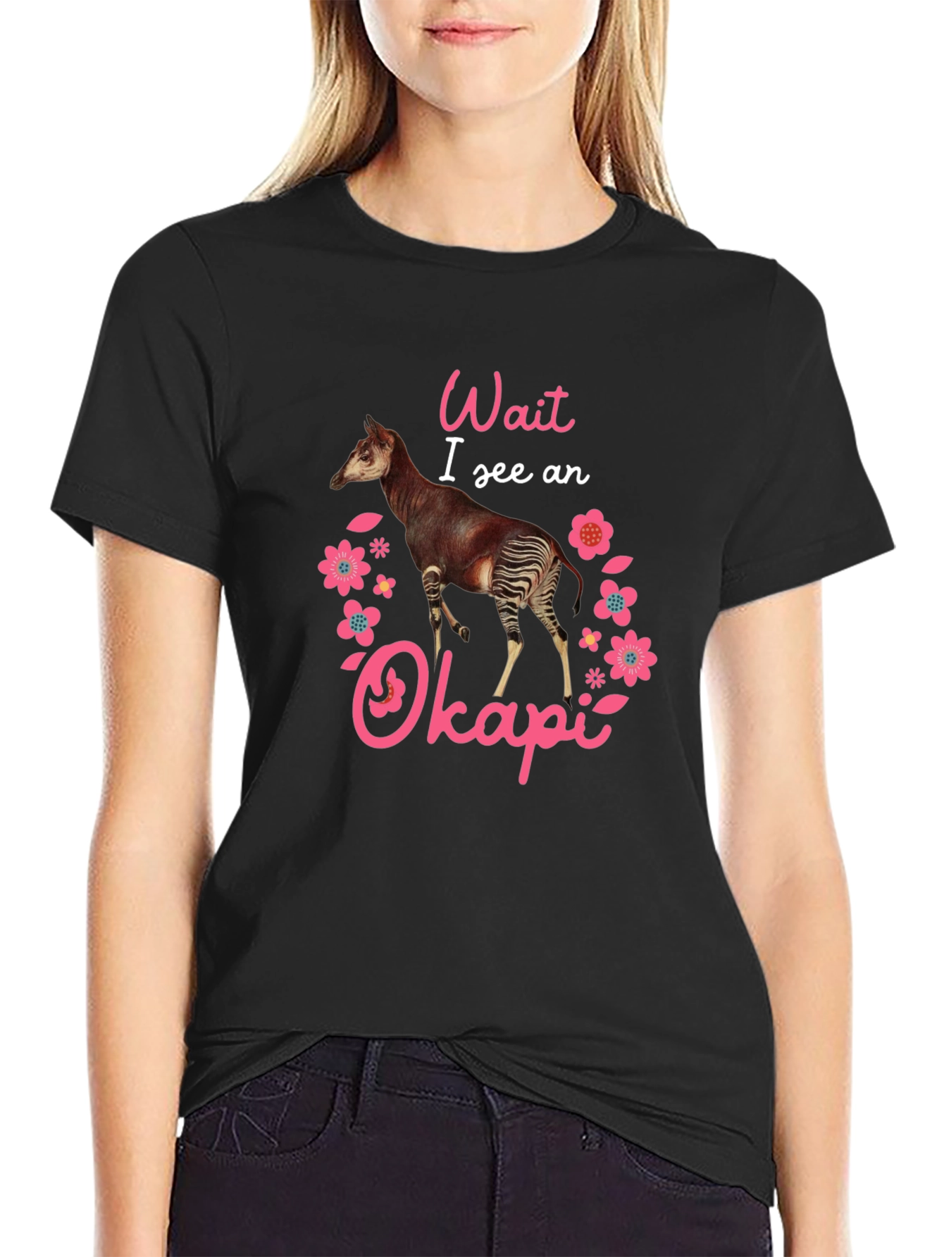 Okapi Animal Graphic Tee - Fun & Unique Design