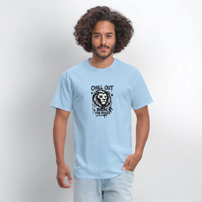 Chill Out Lion – Break the Rules Motivational Graf