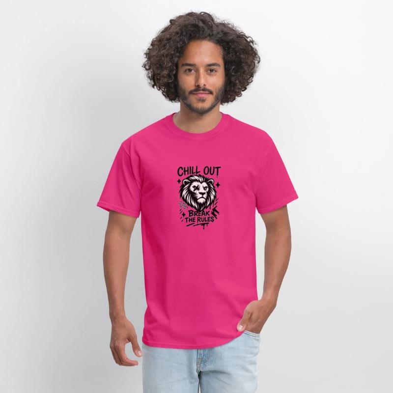 Chill Out Lion – Break the Rules Motivational Graf