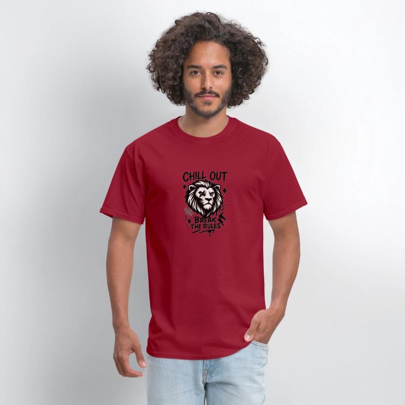 Chill Out Lion – Break the Rules Motivational Graf