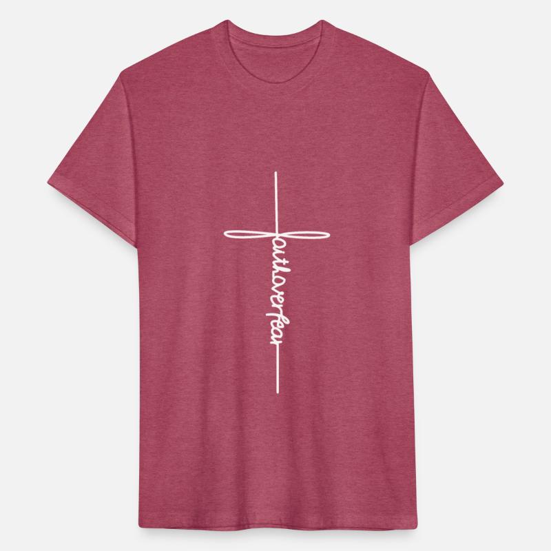 Christian Faith Cross T Shirt Faith Over Fear